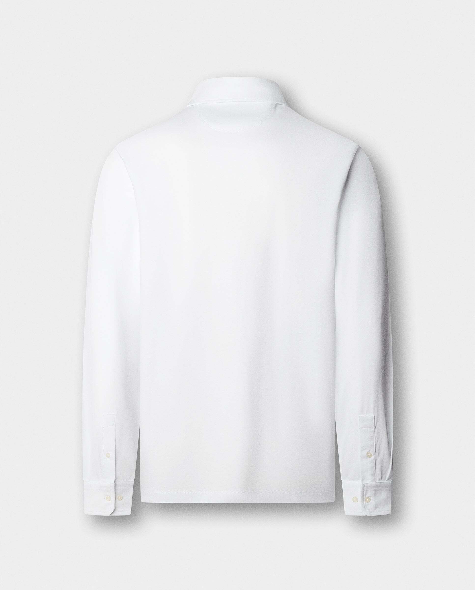 Polo de hombre pima manga larga fit clásico - Hackett - Blanco Blanco-8