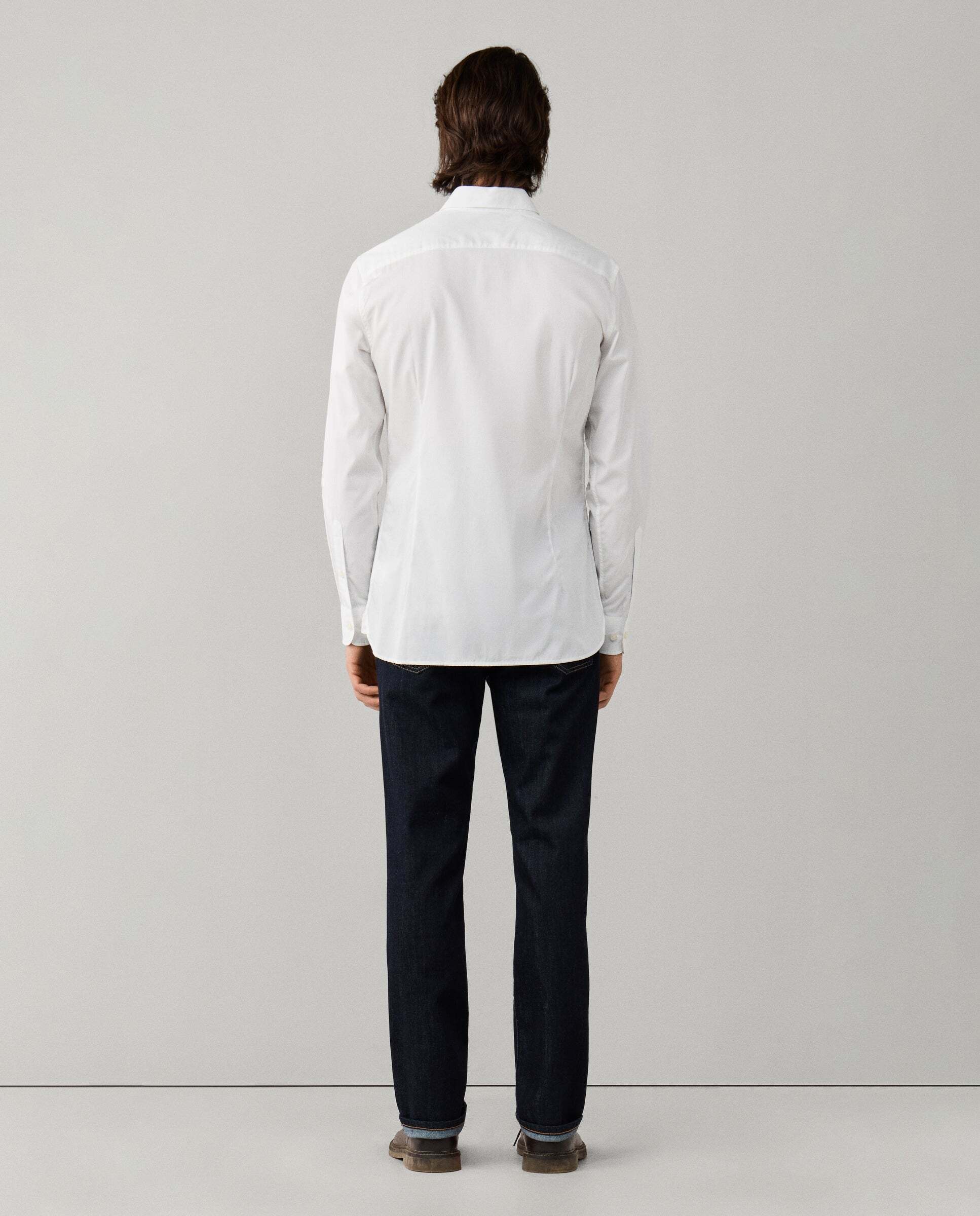 Camisa de hombre city lisa end-on-end fit tailored - Hackett - Blanco Blanco-3