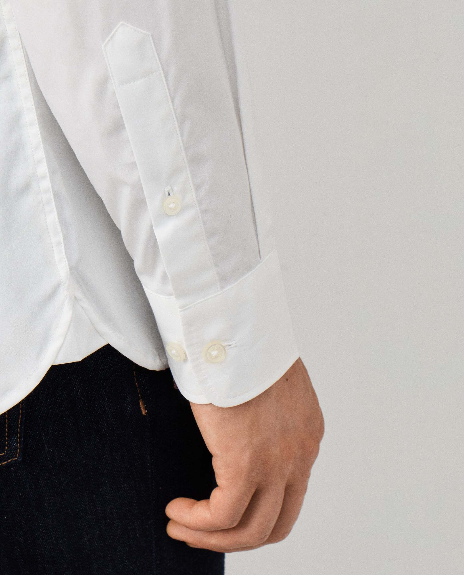 Camisa de hombre city lisa end-on-end fit tailored - Hackett - Blanco Blanco-5