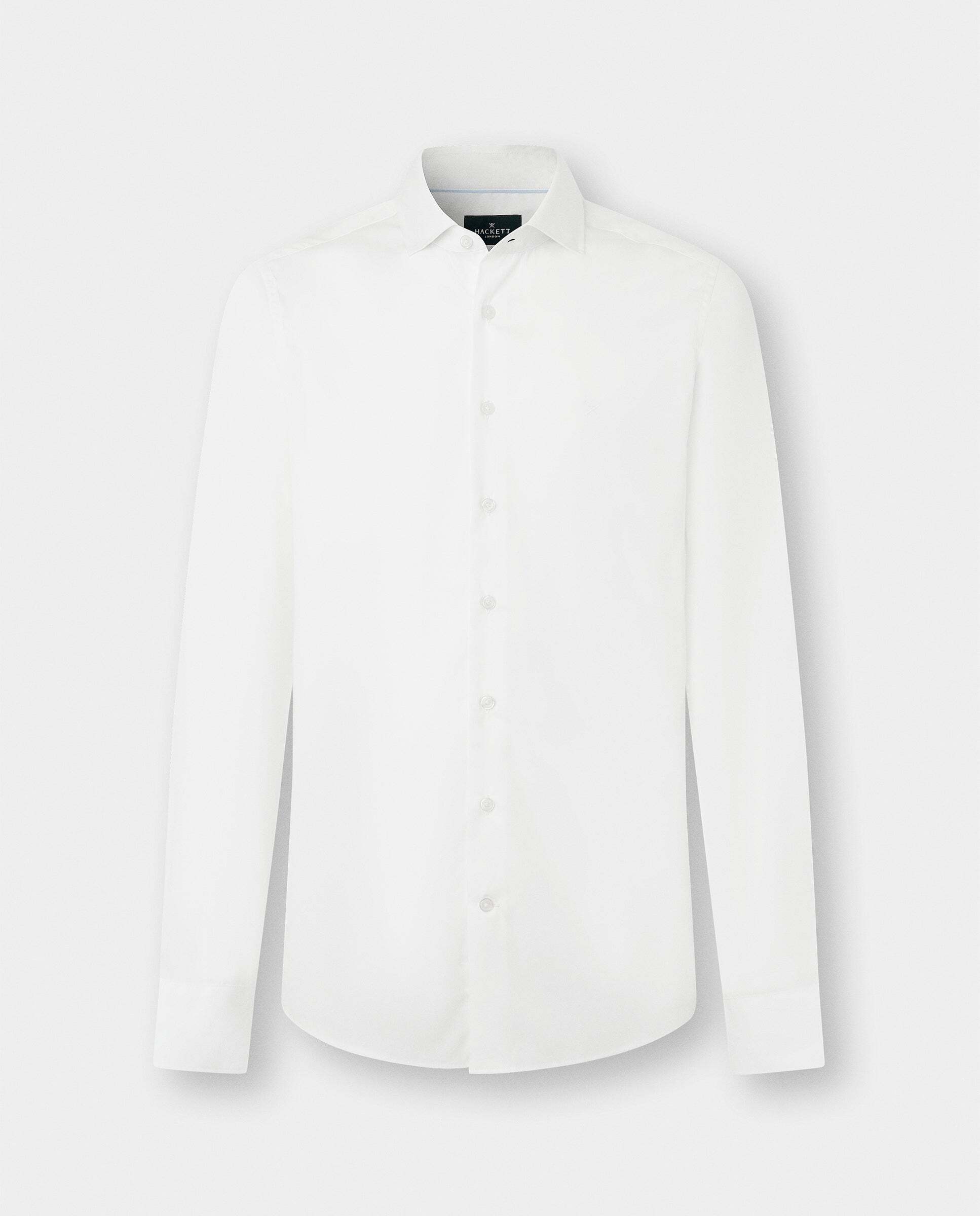 Camisa de hombre city lisa end-on-end fit tailored - Hackett - Blanco Blanco-7