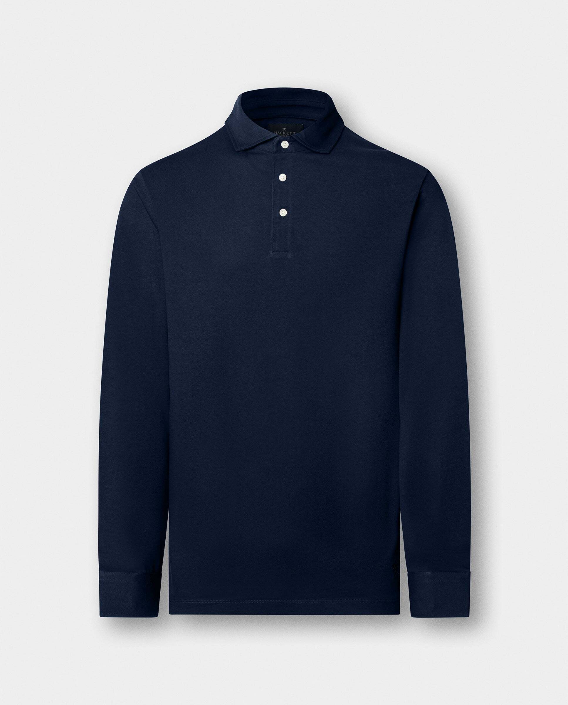 Polo de hombre pima manga larga fit clásico - Hackett - Azul marino Azul marino-7