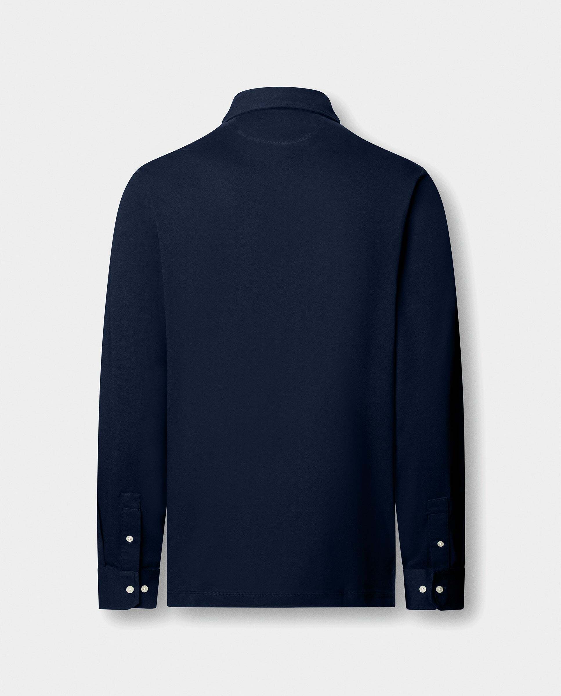 Polo de hombre pima manga larga fit clásico - Hackett - Azul marino Azul marino-8