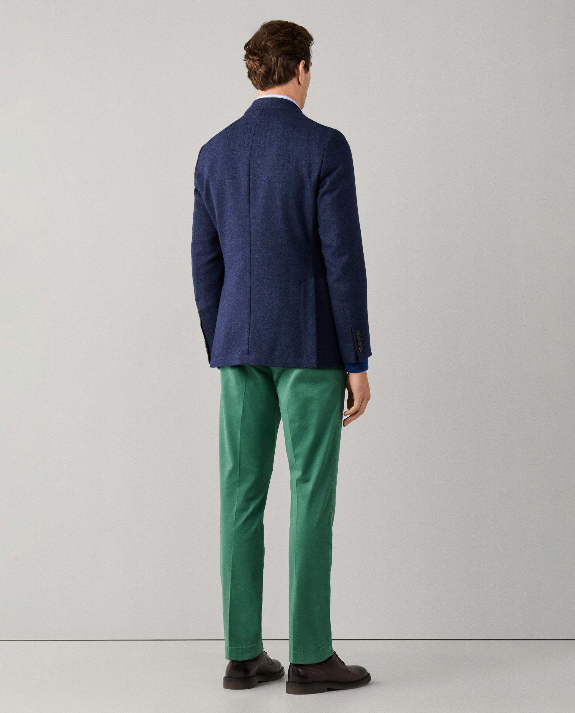 Americana de hombre mezcla de lana en espiga - Hackett - Azul Azul-3