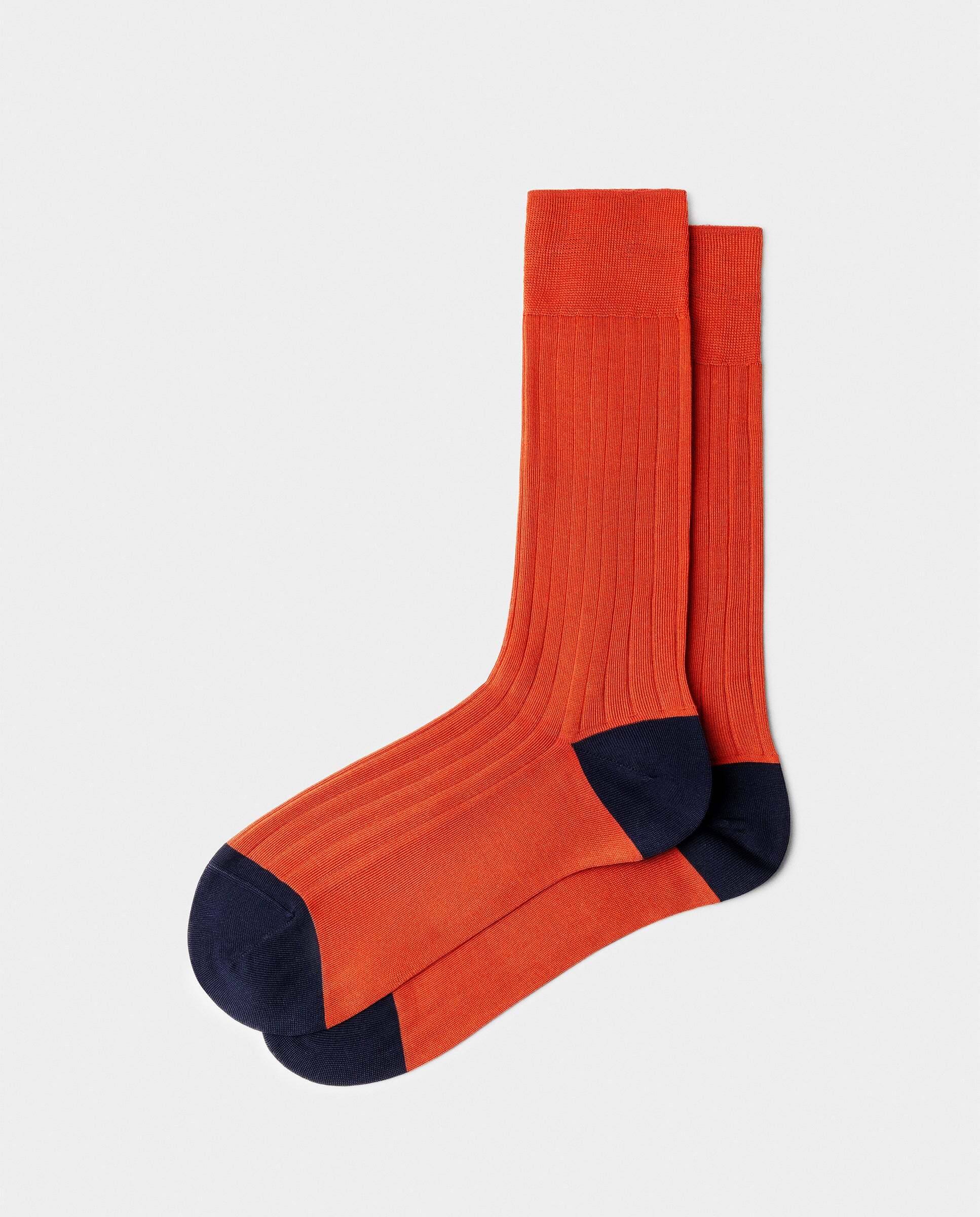 Calcetines cortos de algodón mercerizado - Hackett - Naranja Naranja-1