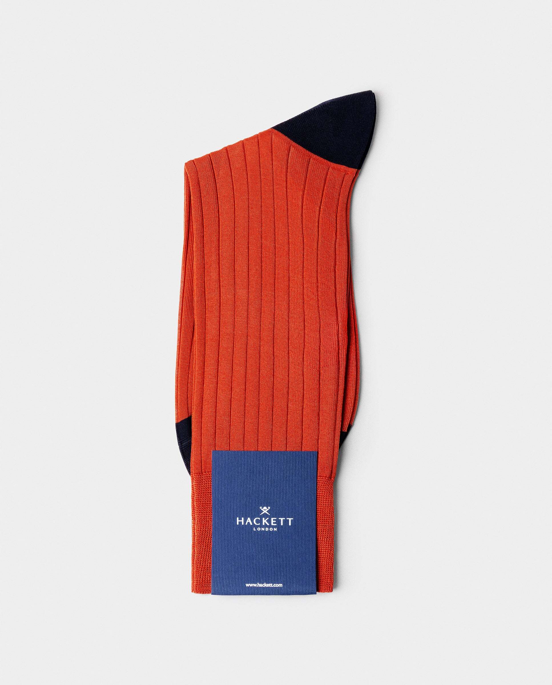 Calcetines cortos de algodón mercerizado - Hackett - Naranja Naranja-3