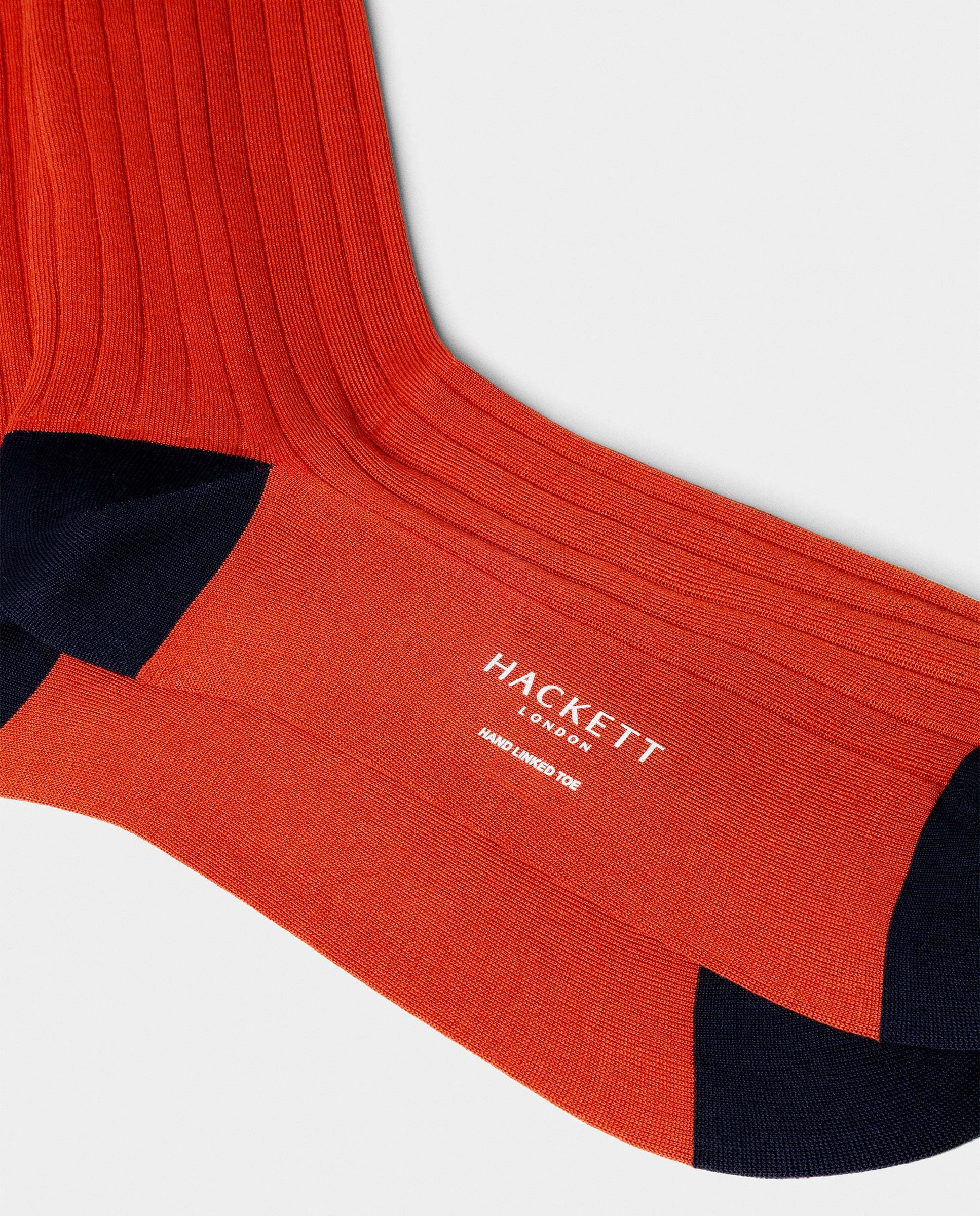 Calcetines cortos de algodón mercerizado - Hackett - Naranja Naranja-2
