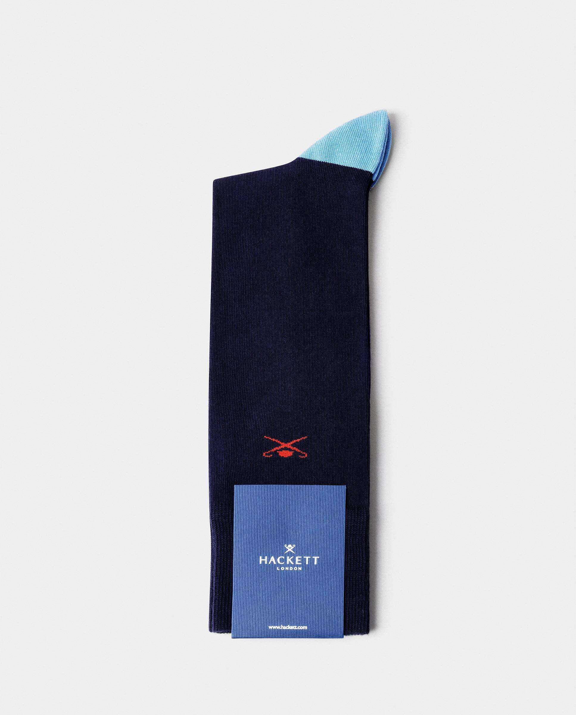 Calcetines de algodón cepillado color block - Hackett - Azul oscuro Azul oscuro-3