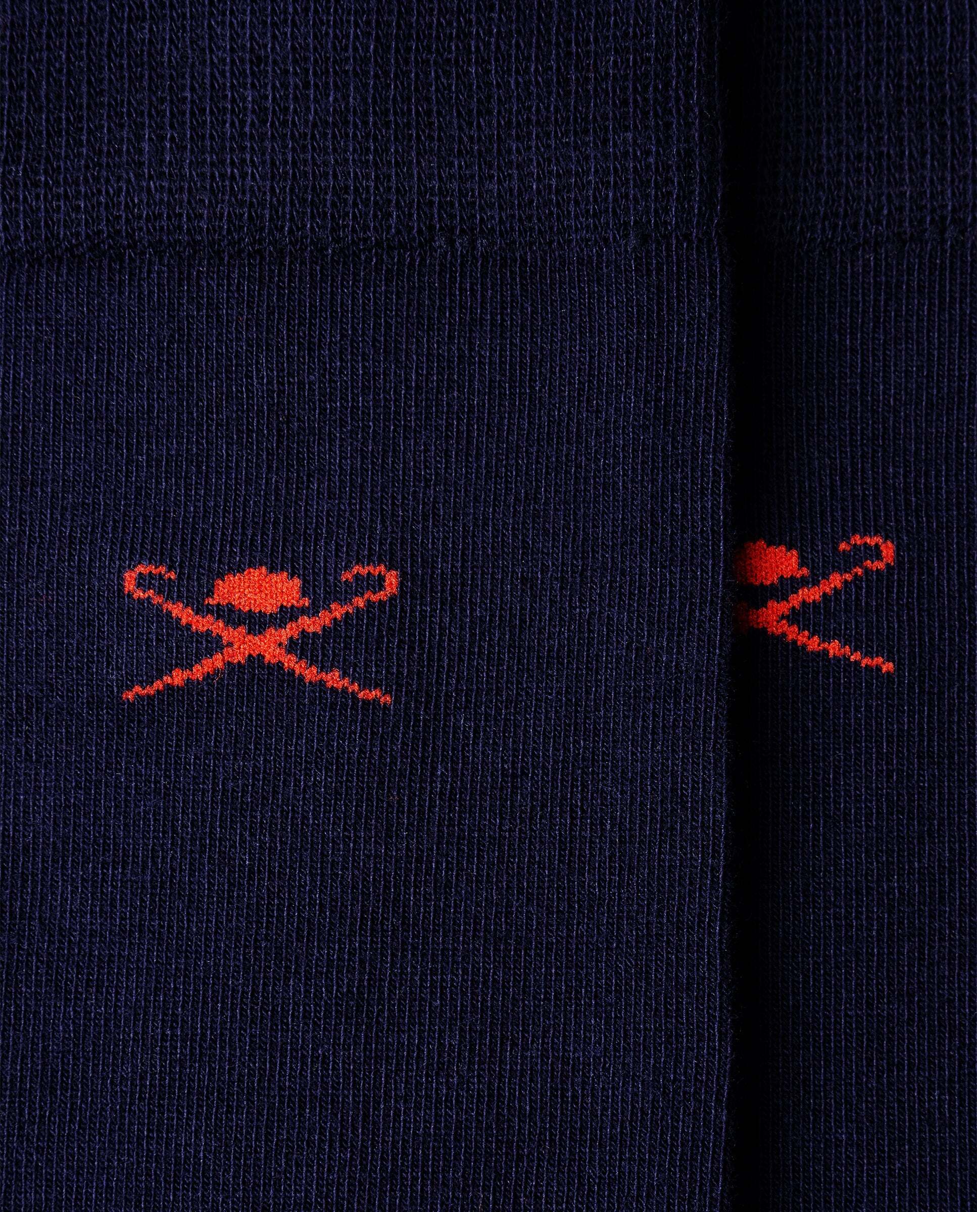Calcetines de algodón cepillado color block - Hackett - Azul oscuro Azul oscuro-4