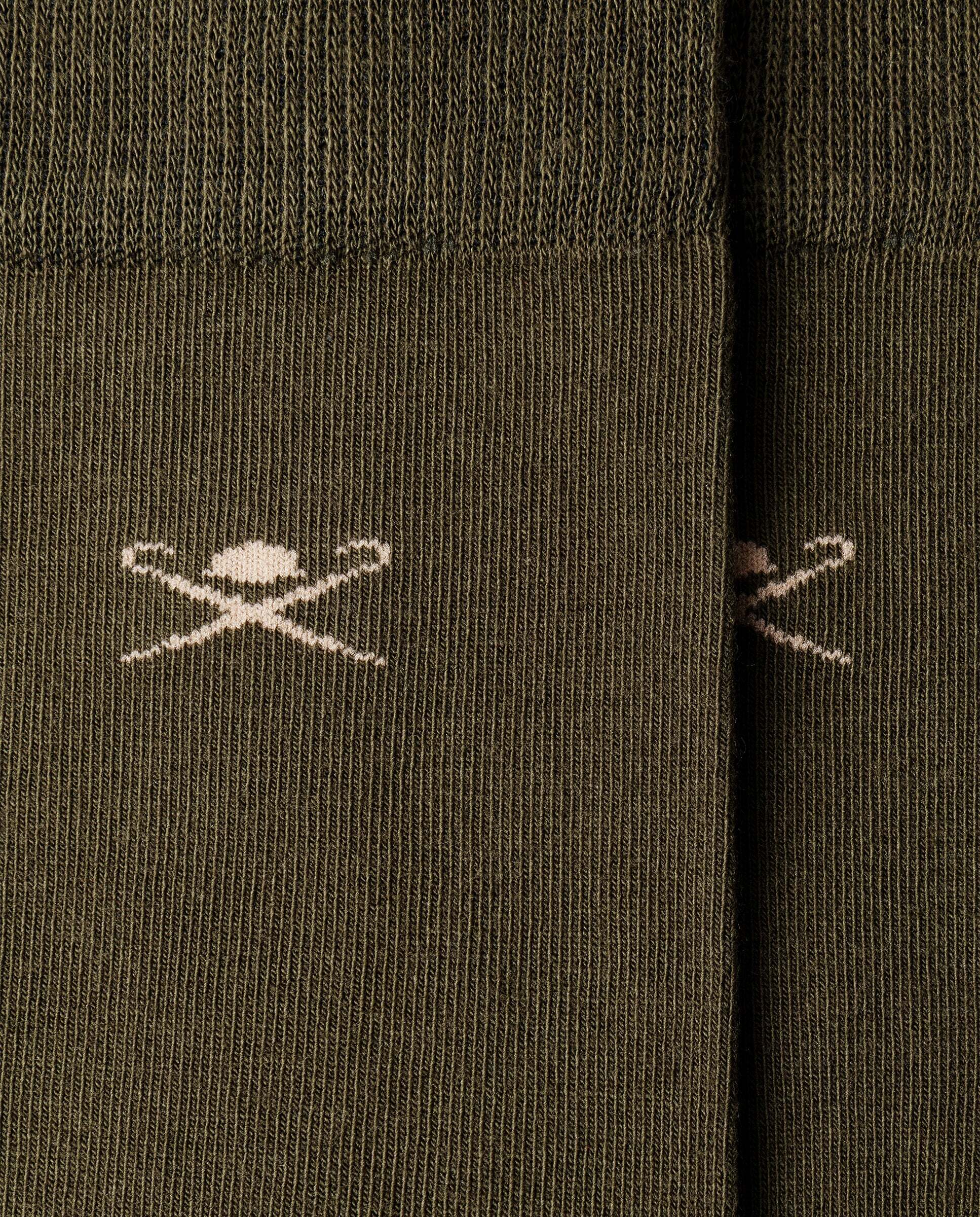 Calcetines de algodón cepillado color block - Hackett - Verde militar Verde militar-4