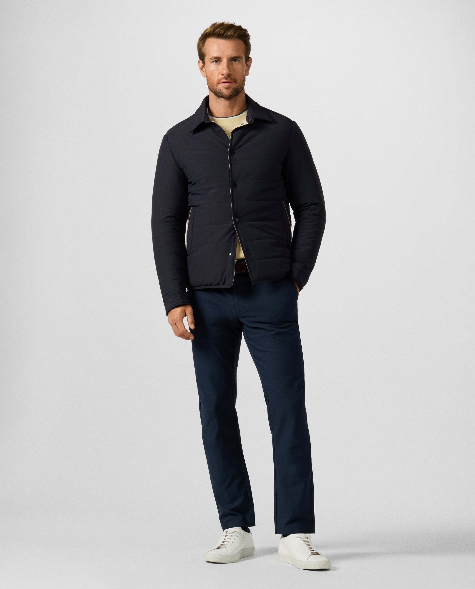 Chaqueta de hombre con camisa acolchada city - Hackett - Azul marino Azul marino-2
