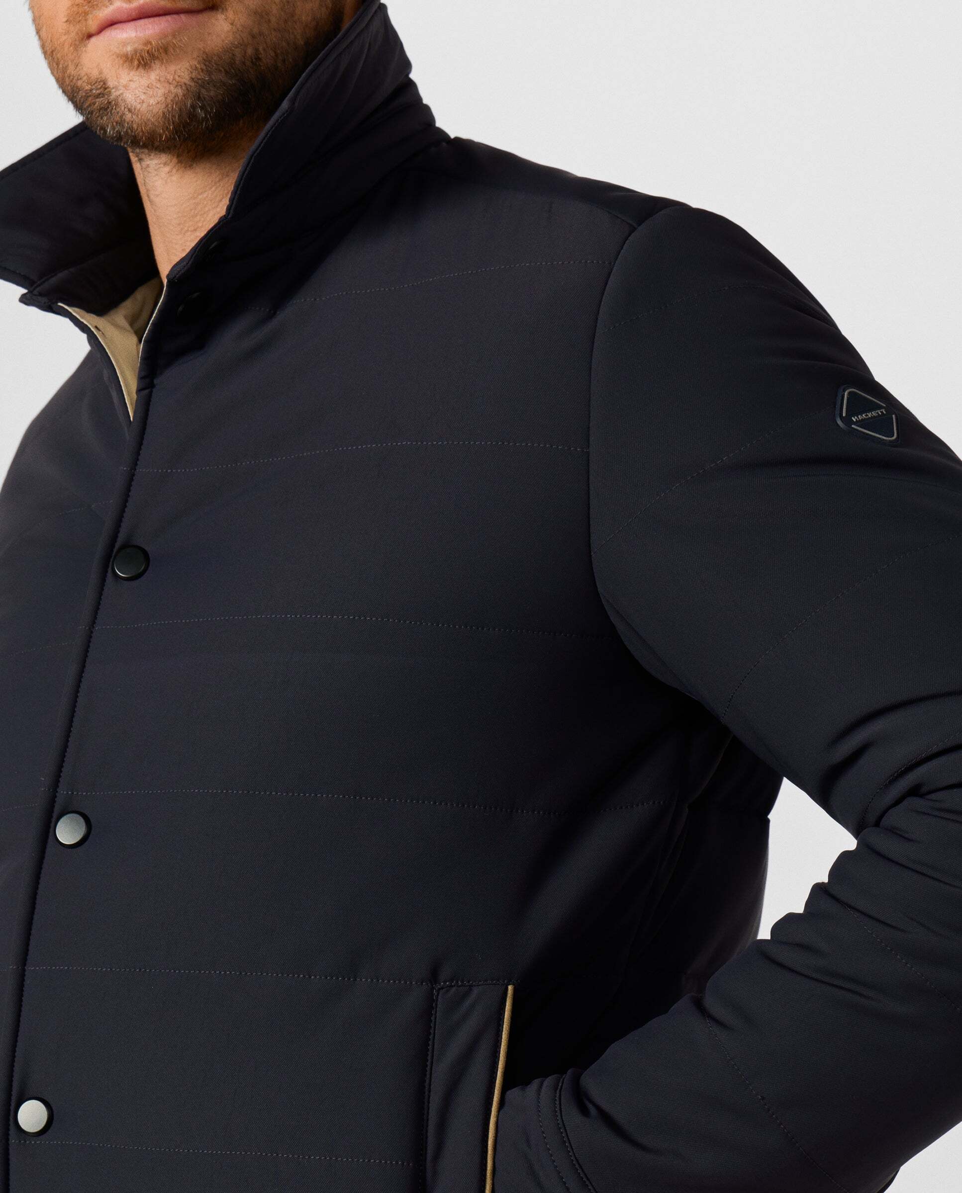 Chaqueta de hombre con camisa acolchada city - Hackett - Azul marino Azul marino-4