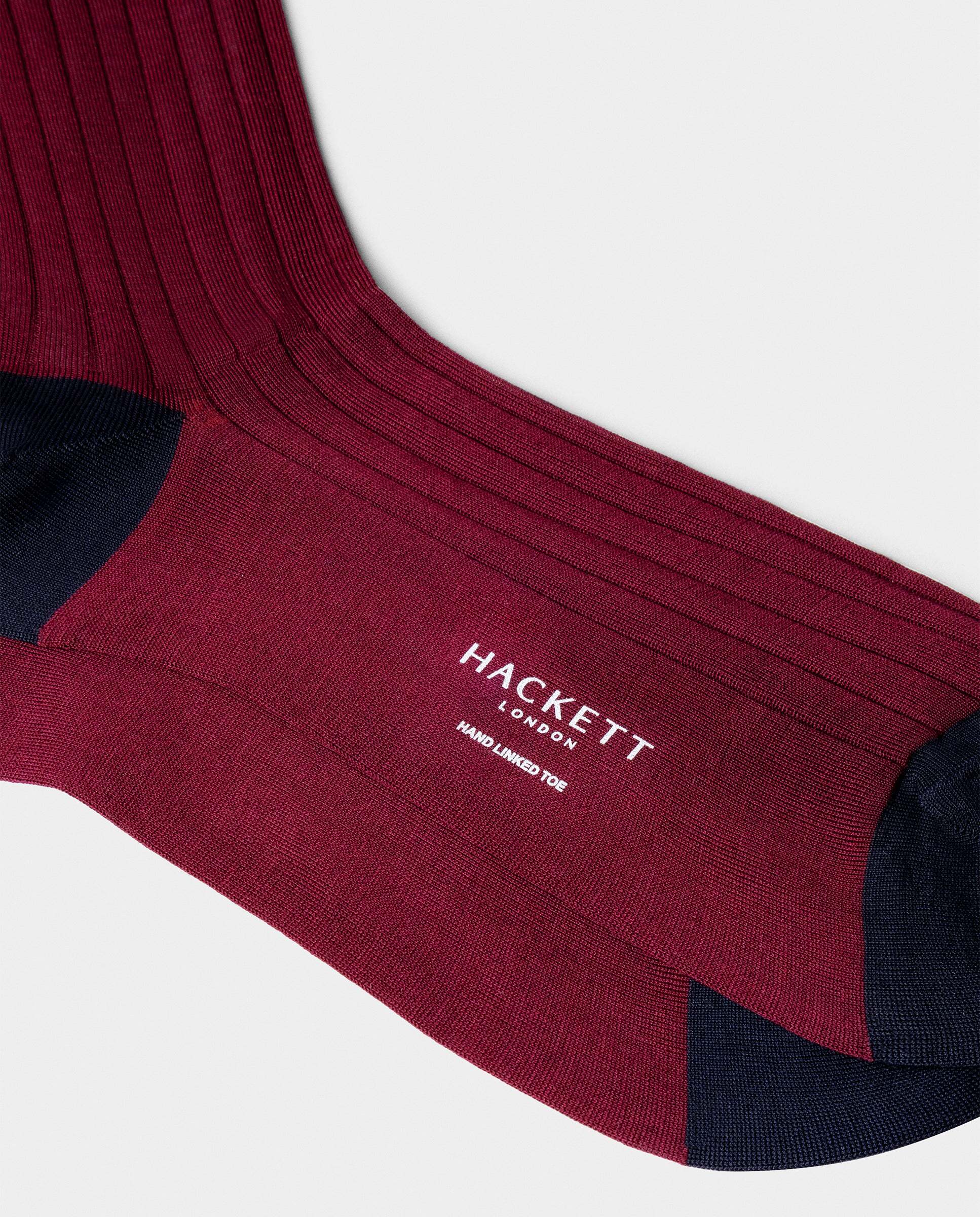 Calcetines cortos de algodón mercerizado - Hackett - Burdeos Burdeos-2