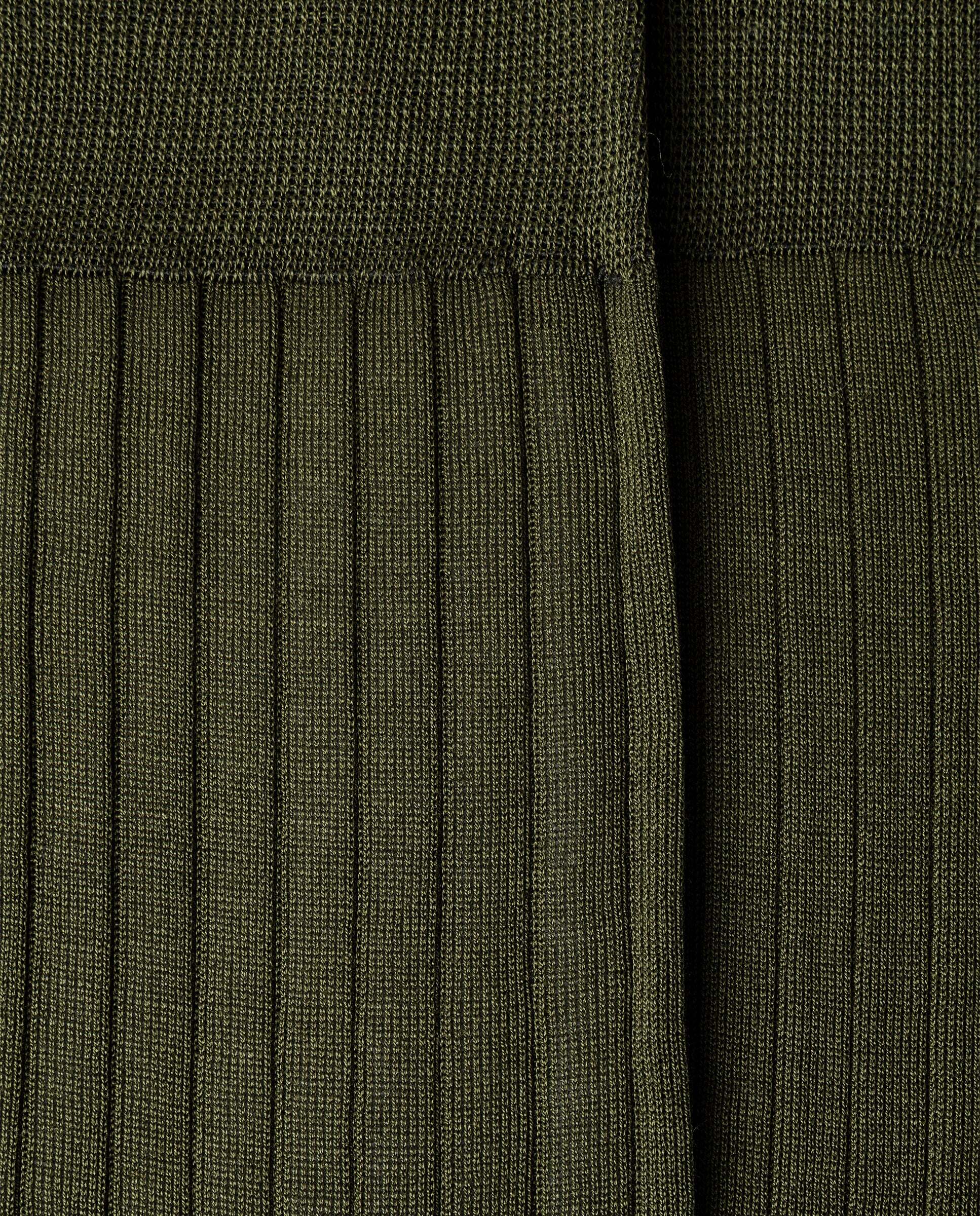 Calcetines cortos de algodón mercerizado - Hackett - Verde militar Verde militar-4