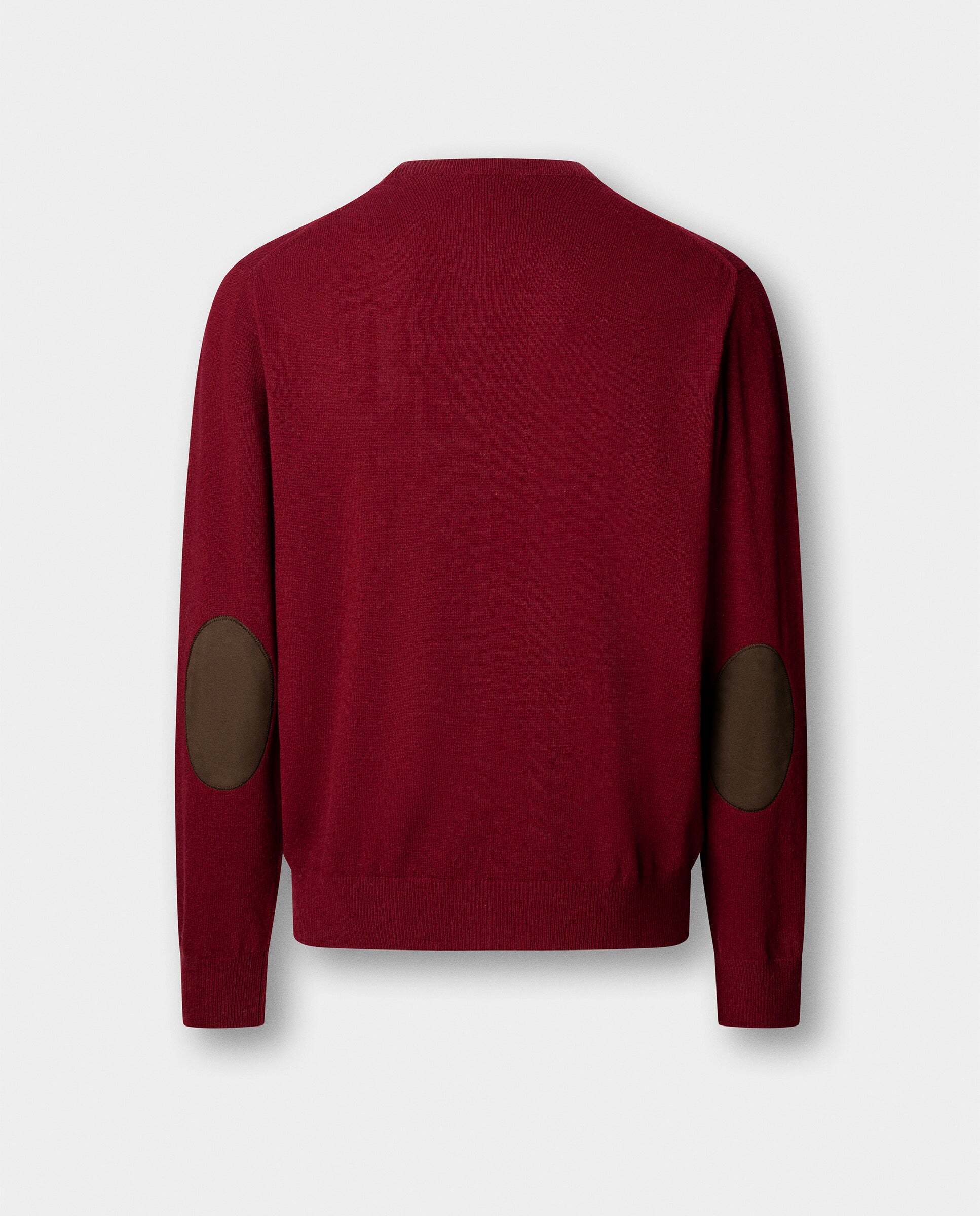 Jersey de hombre cuello redondo mezcla de lana merino-cashmere - Hackett - Rojo Rojo-8