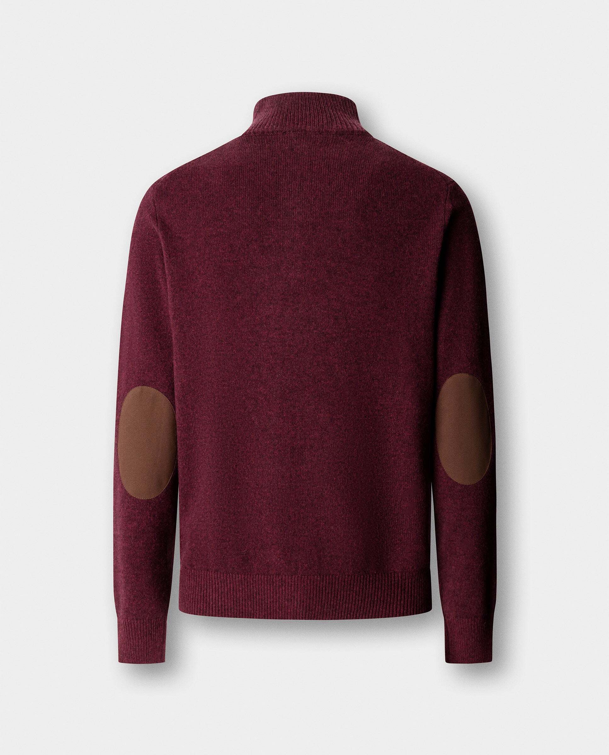 Jersey de hombre en lana de cordero con cremallera - Hackett - Rojo Rojo-7