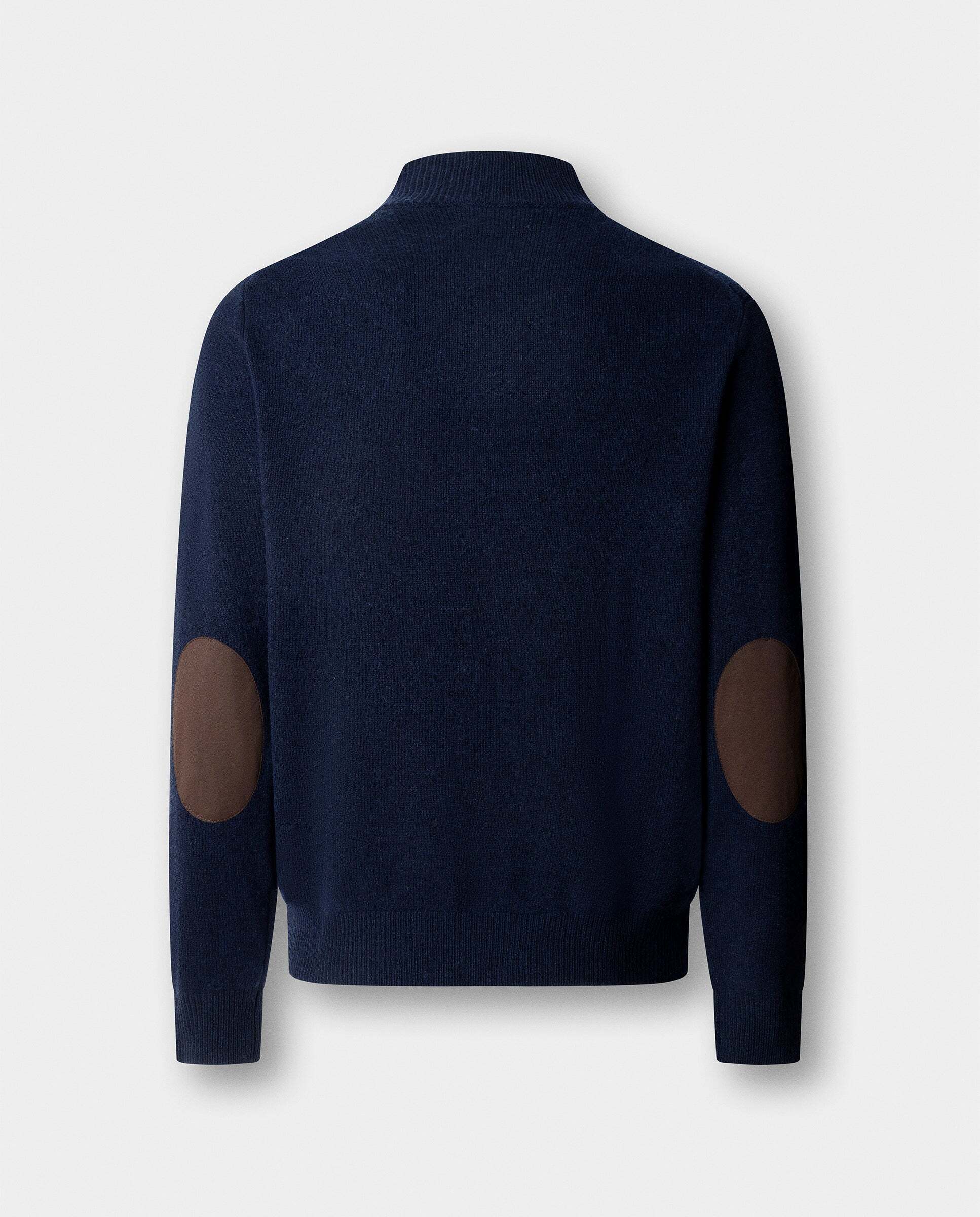 Jersey de hombre en lana de cordero con cremallera - Hackett - Azul marino Azul marino-7
