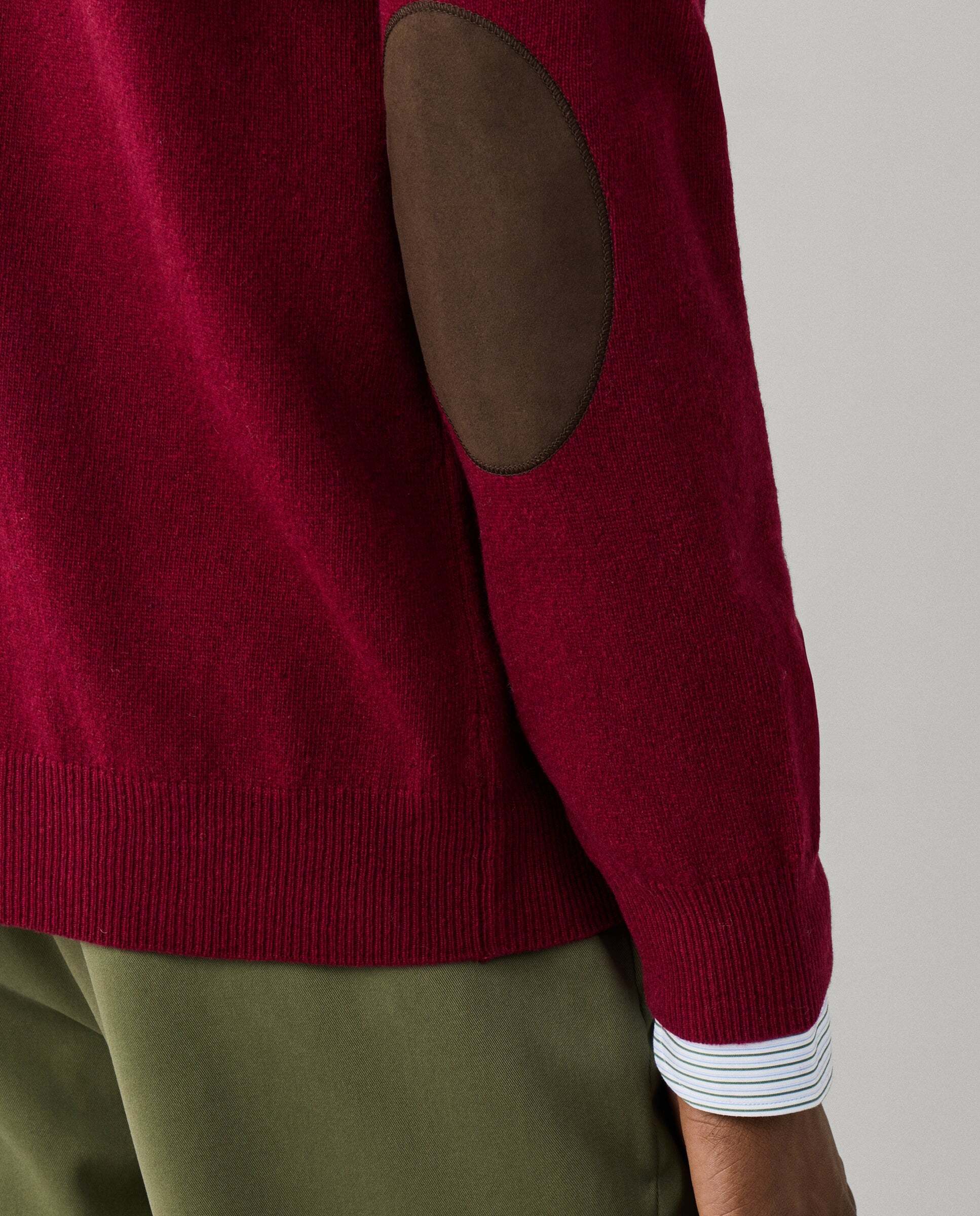 Jersey cashmere lana merino con cremallera - Hackett - Rojo Rojo-5