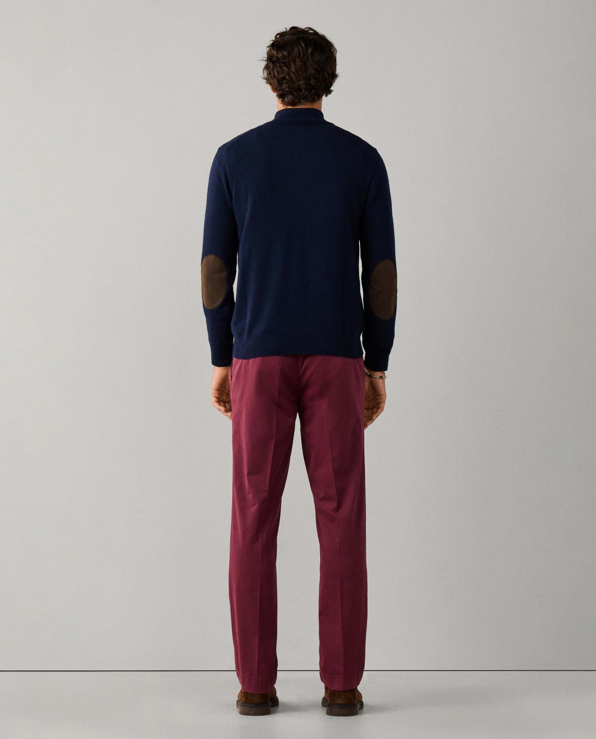 Jersey cashmere lana merino con cremallera - Hackett - Azul marino Azul marino-3