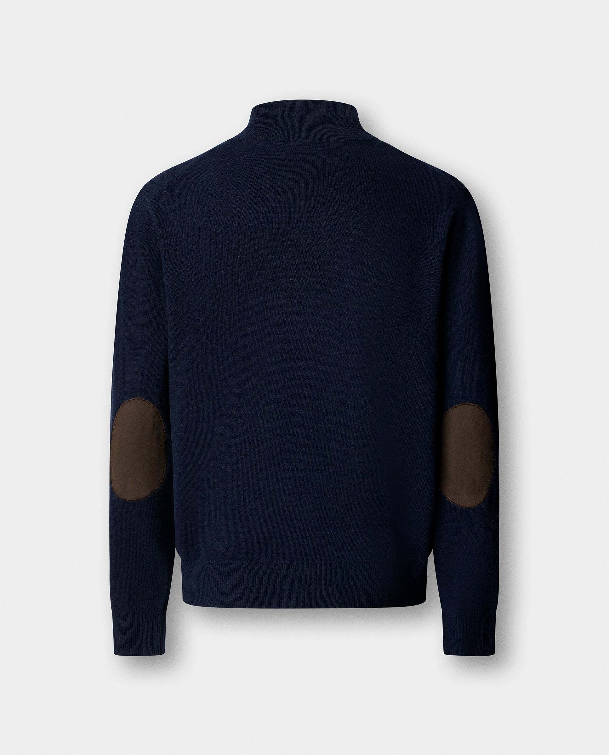 Jersey cashmere lana merino con cremallera - Hackett - Azul marino Azul marino-7