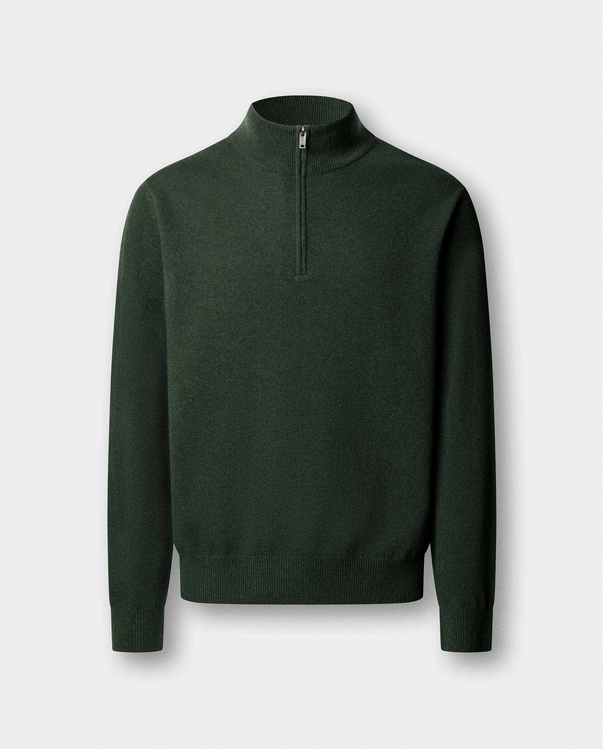 Jersey cashmere lana merino con cremallera - Hackett - Verde Verde-6