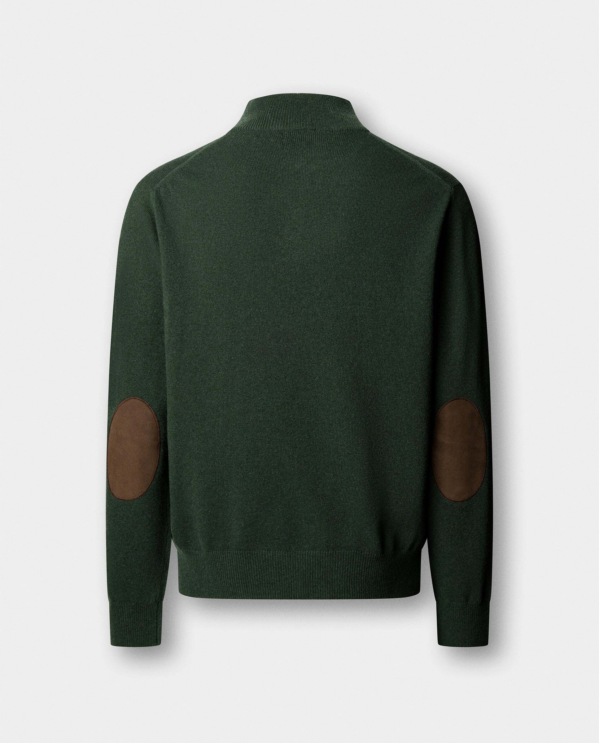 Jersey cashmere lana merino con cremallera - Hackett - Verde Verde-7