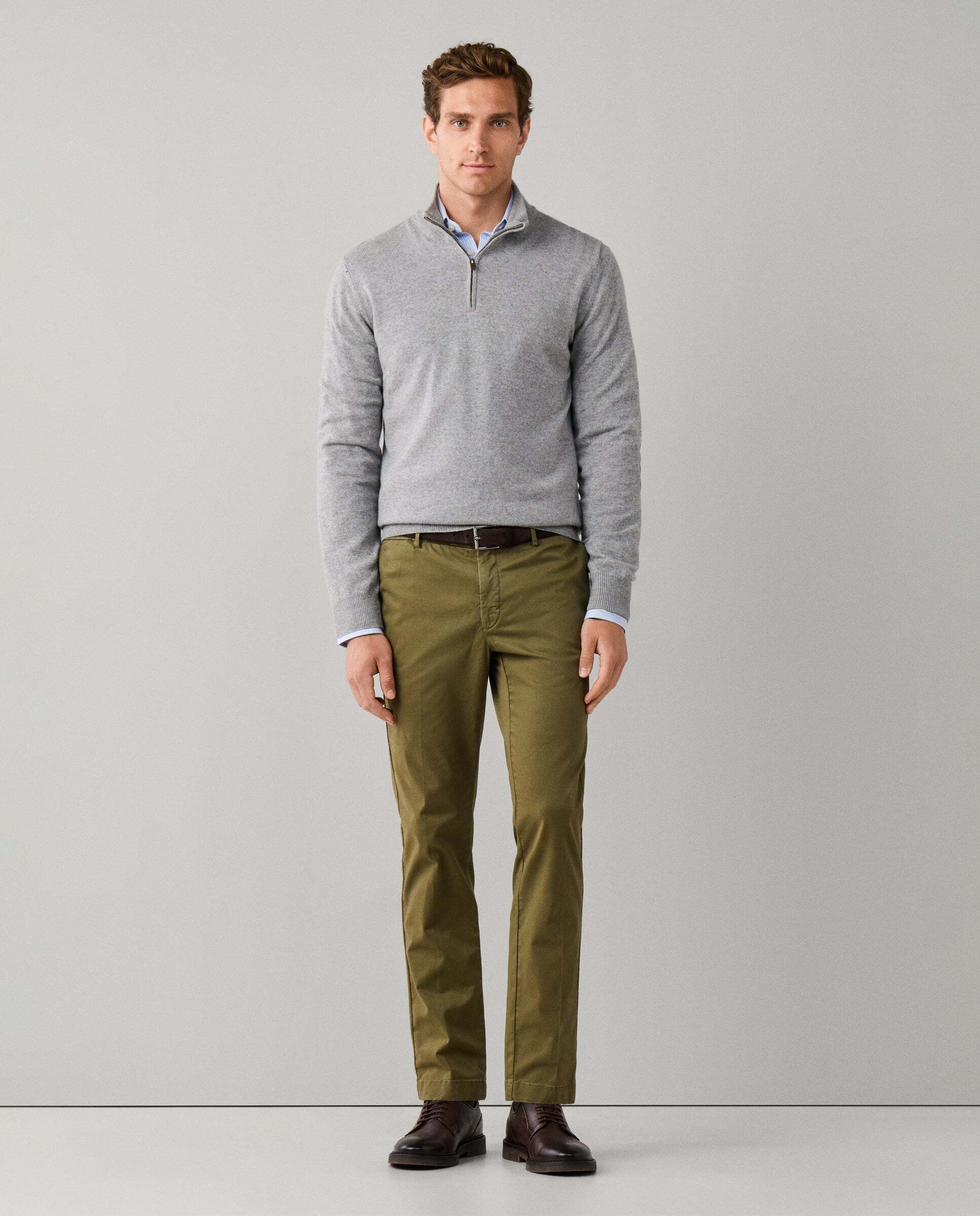 Jersey cashmere lana merino con cremallera - Hackett - Natural Natural-2