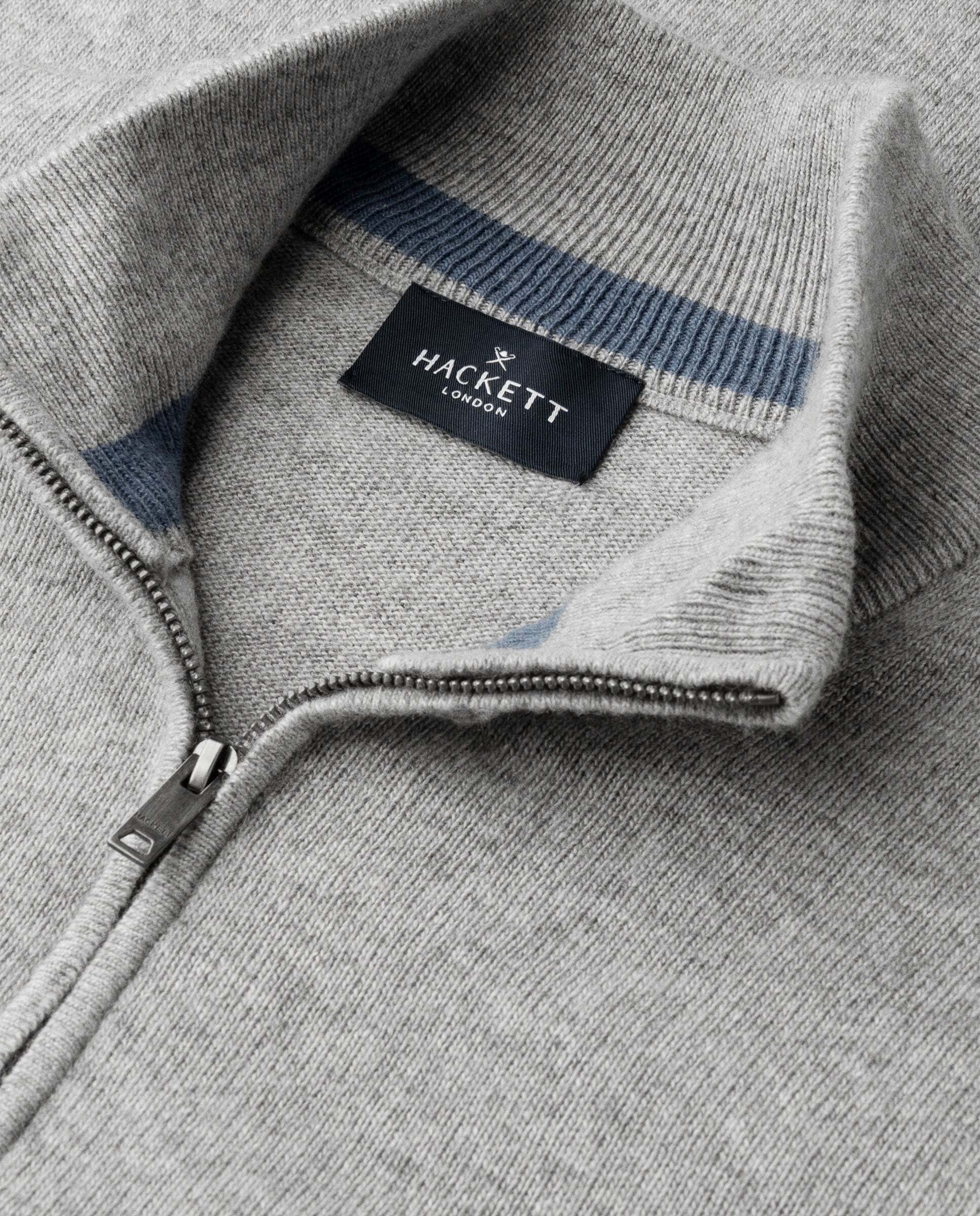 Jersey cashmere lana merino con cremallera - Hackett - Natural Natural-9