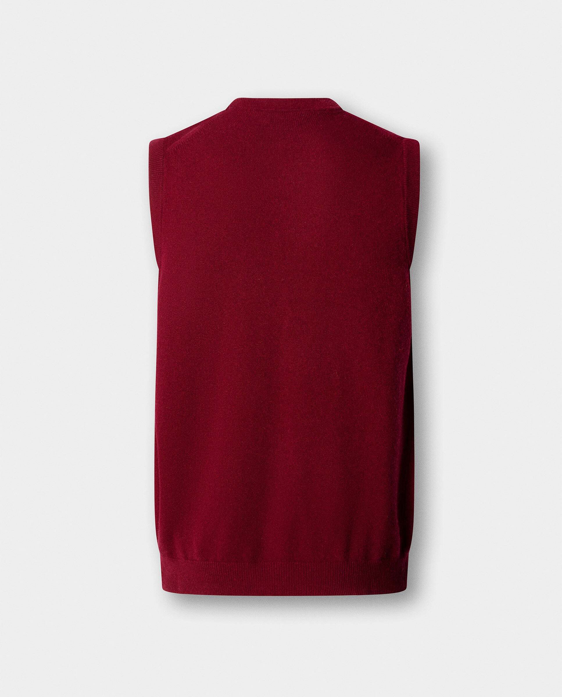 Chaleco de hombre de lana merino-cashmere - Hackett - Rojo Rojo-7