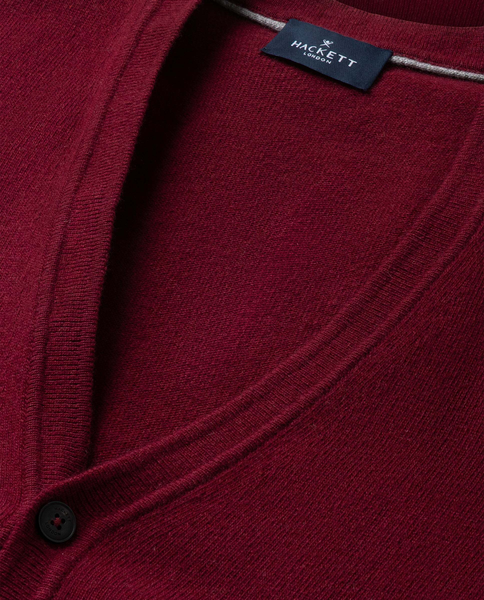Chaleco de hombre de lana merino-cashmere - Hackett - Rojo Rojo-5