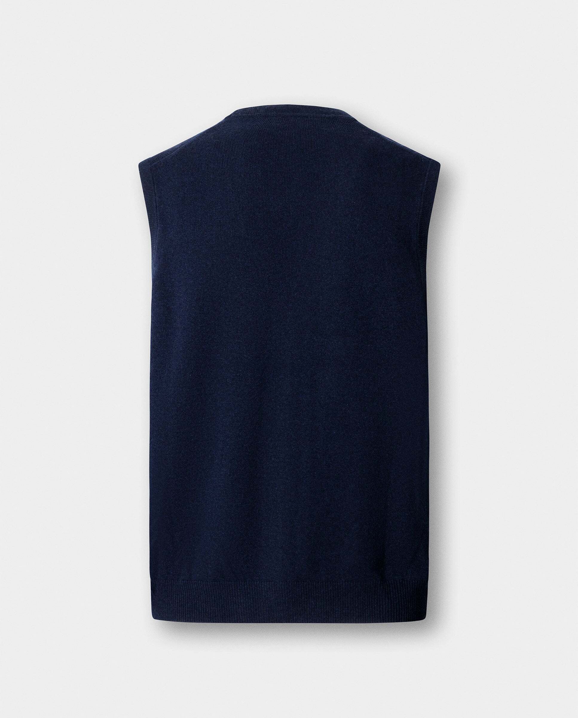 Chaleco de hombre de lana merino-cashmere - Hackett - Azul marino Azul marino-7