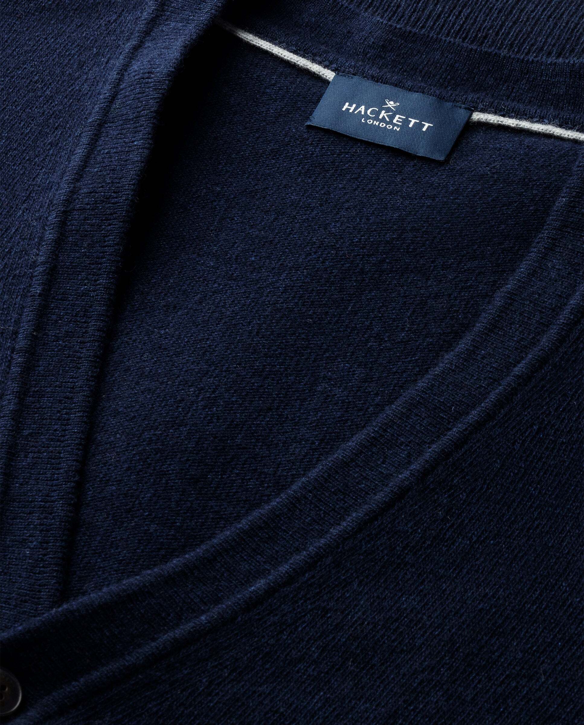 Chaleco de hombre de lana merino-cashmere - Hackett - Azul marino Azul marino-5