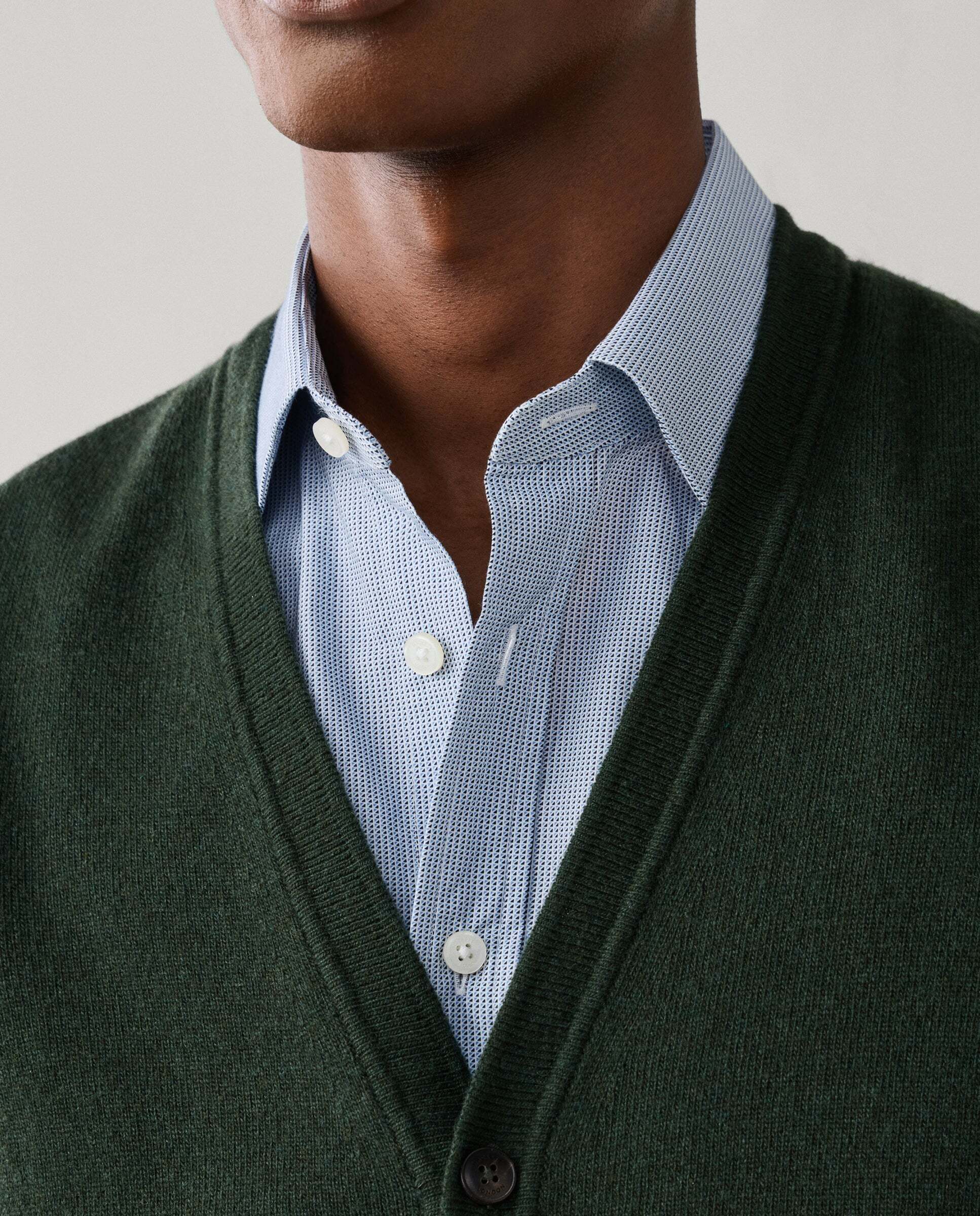 Chaleco de hombre de lana merino-cashmere - Hackett - Verde Verde-4