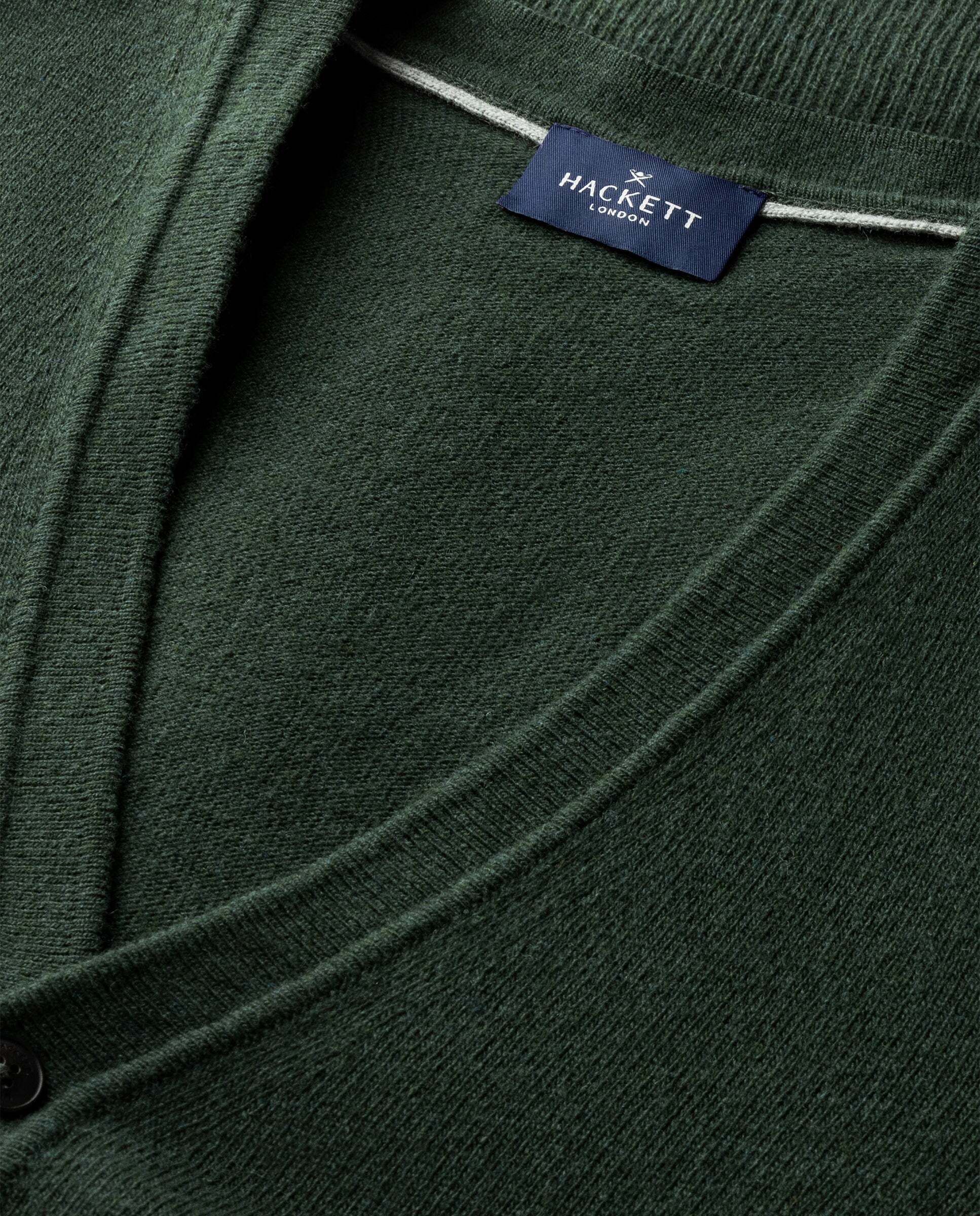 Chaleco de hombre de lana merino-cashmere - Hackett - Verde Verde-5