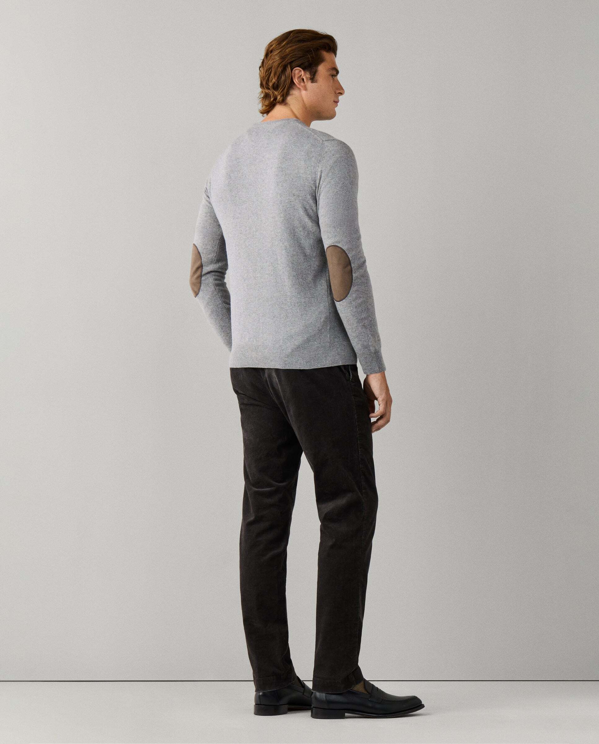 Jersey de hombre mezcla de lana merino-cashmere cuello pico - Hackett - Beige Beige-3
