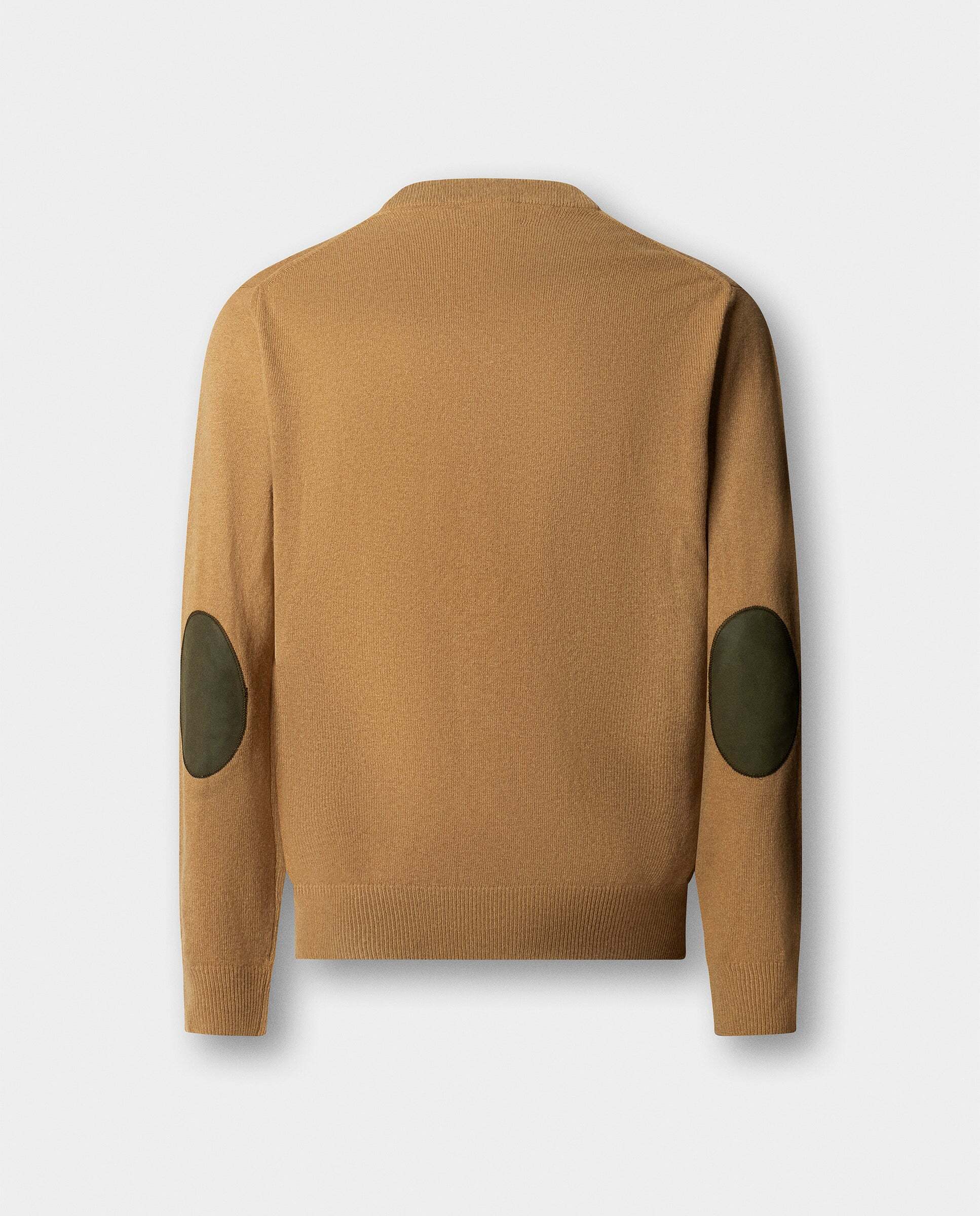 Jersey de hombre mezcla de lana merino-cashmere cuello pico - Hackett - Natural Natural-7