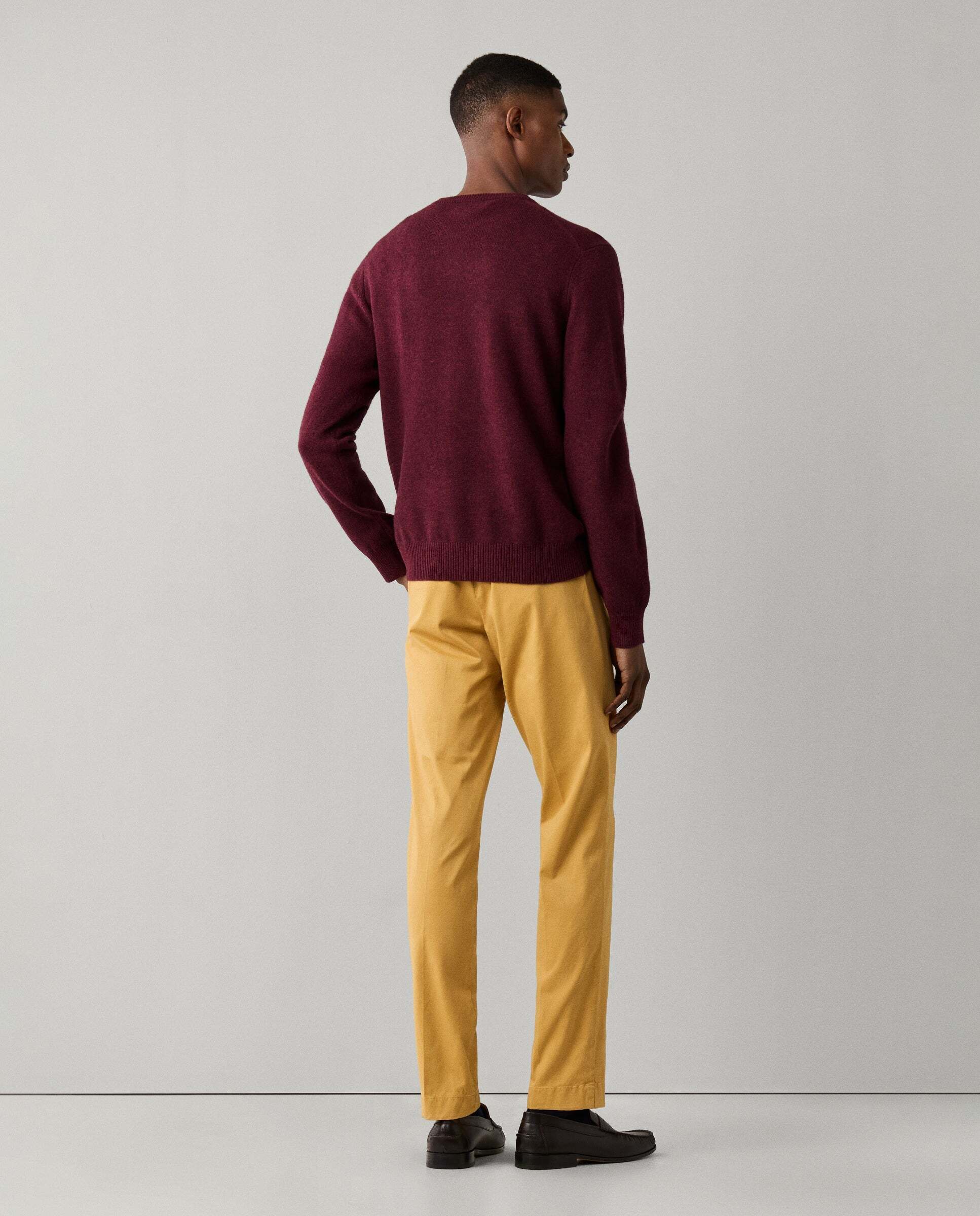 Jersey de hombre de lana de cordero cuello redondo - Hackett - Rojo Rojo-3