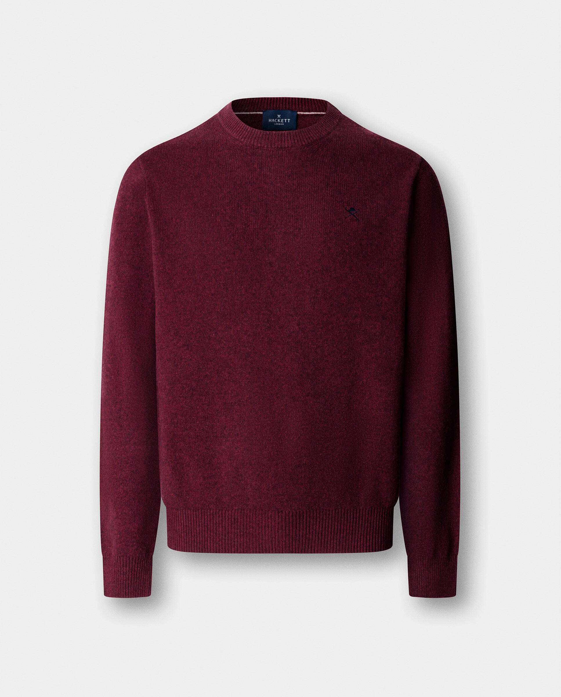 Jersey de hombre de lana de cordero cuello redondo - Hackett - Rojo Rojo-6