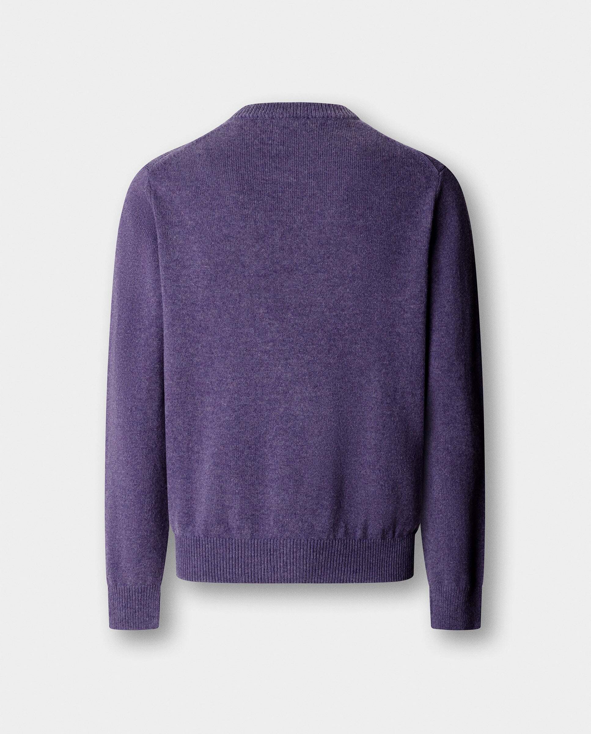 Jersey de hombre de lana de cordero cuello redondo - Hackett - Morado Morado-7