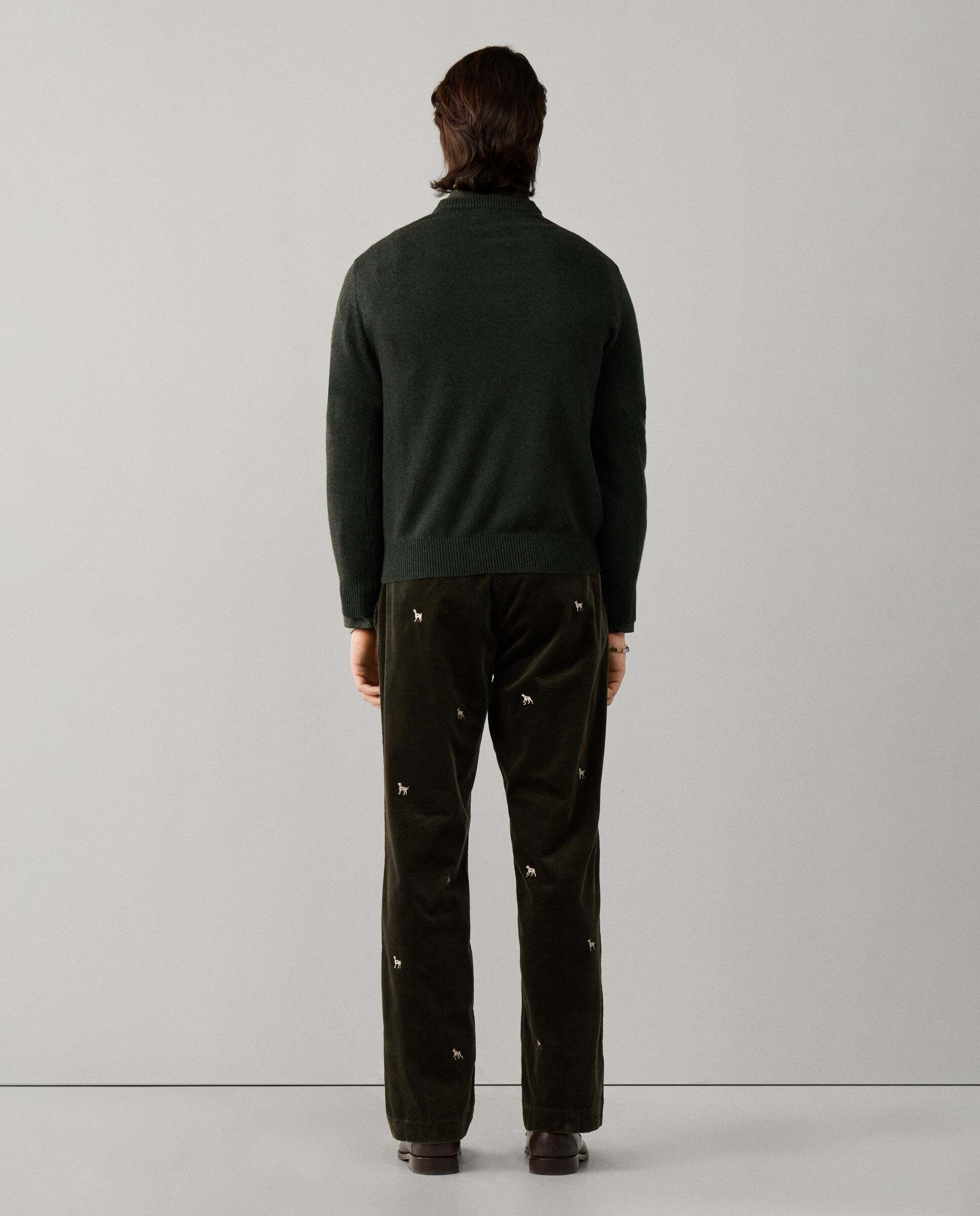 Jersey de hombre de lana de cordero cuello redondo - Hackett - Verde Verde-3