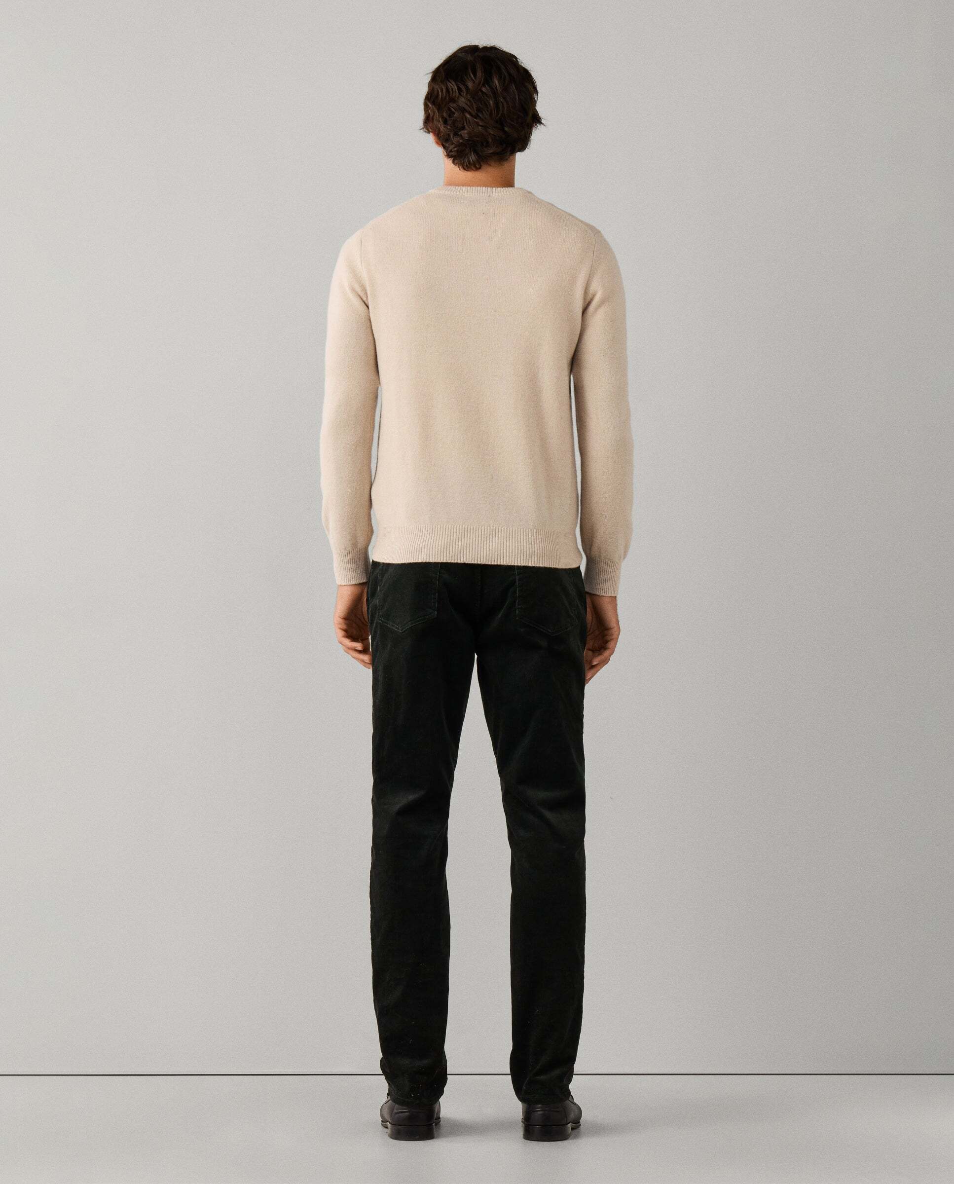 Jersey de hombre de lana de cordero cuello redondo - Hackett - Natural Natural-3