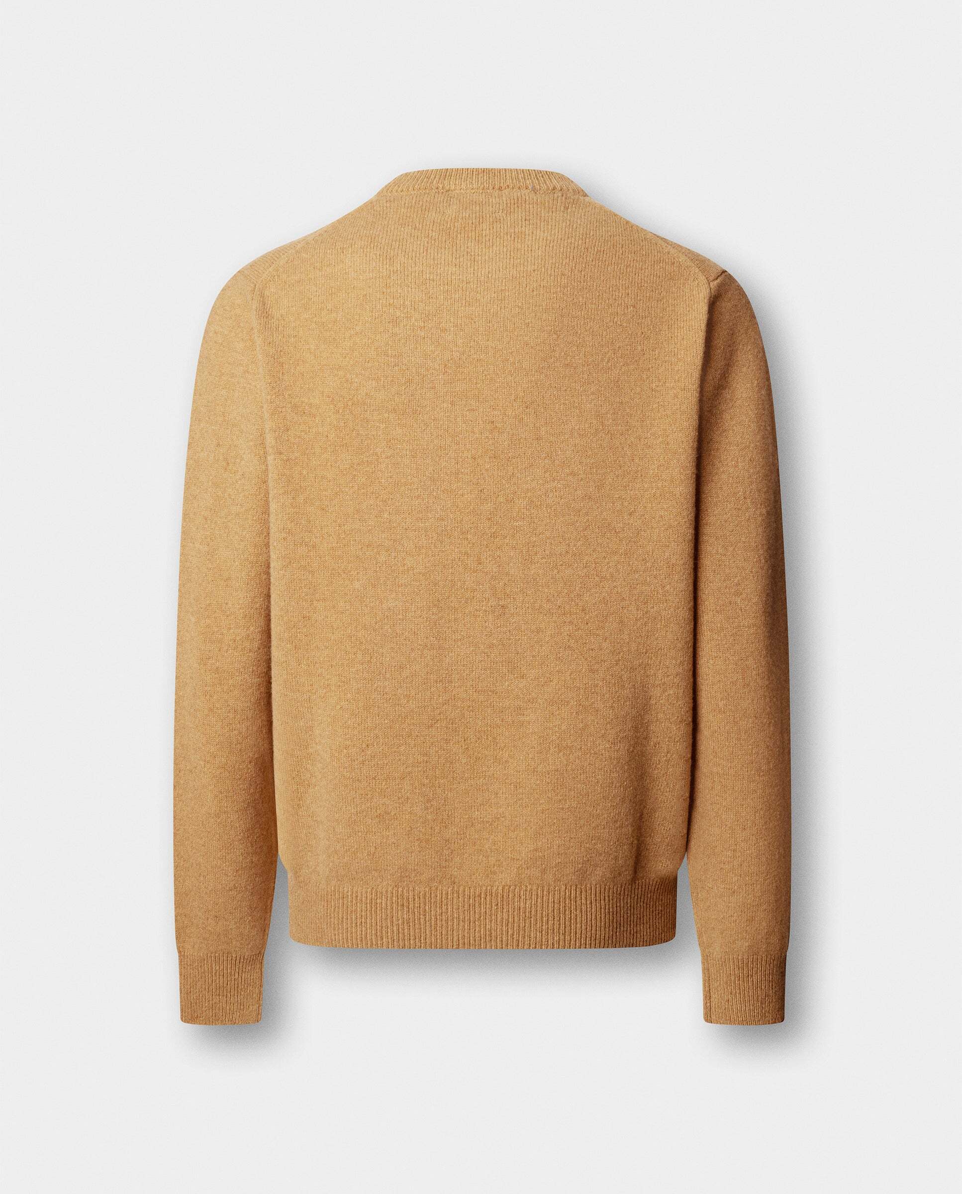 Jersey de hombre de lana de cordero cuello redondo - Hackett - Beige Beige-6