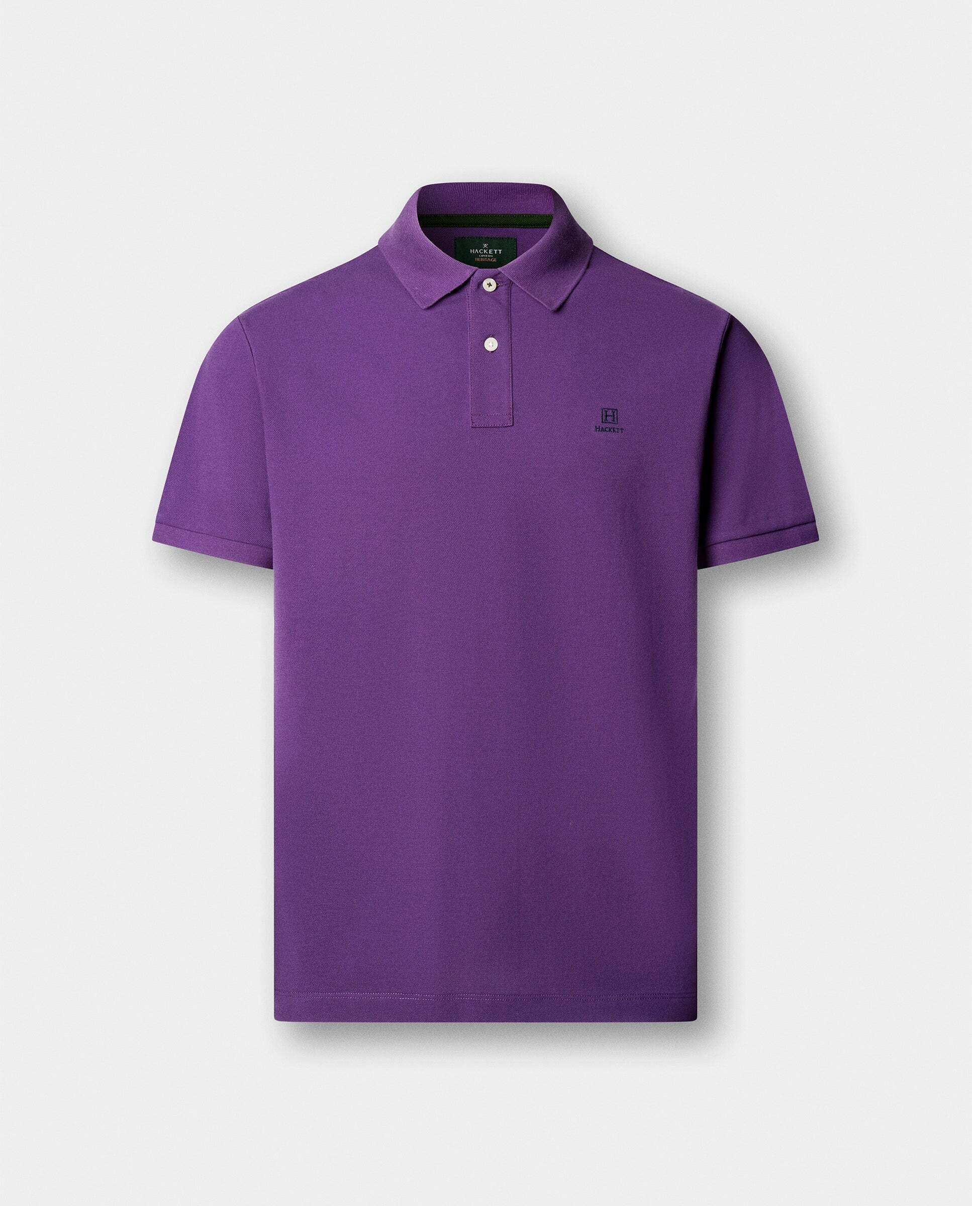 Polo de hombre manga corta con logo fit clásico - Hackett - Morado Morado-7