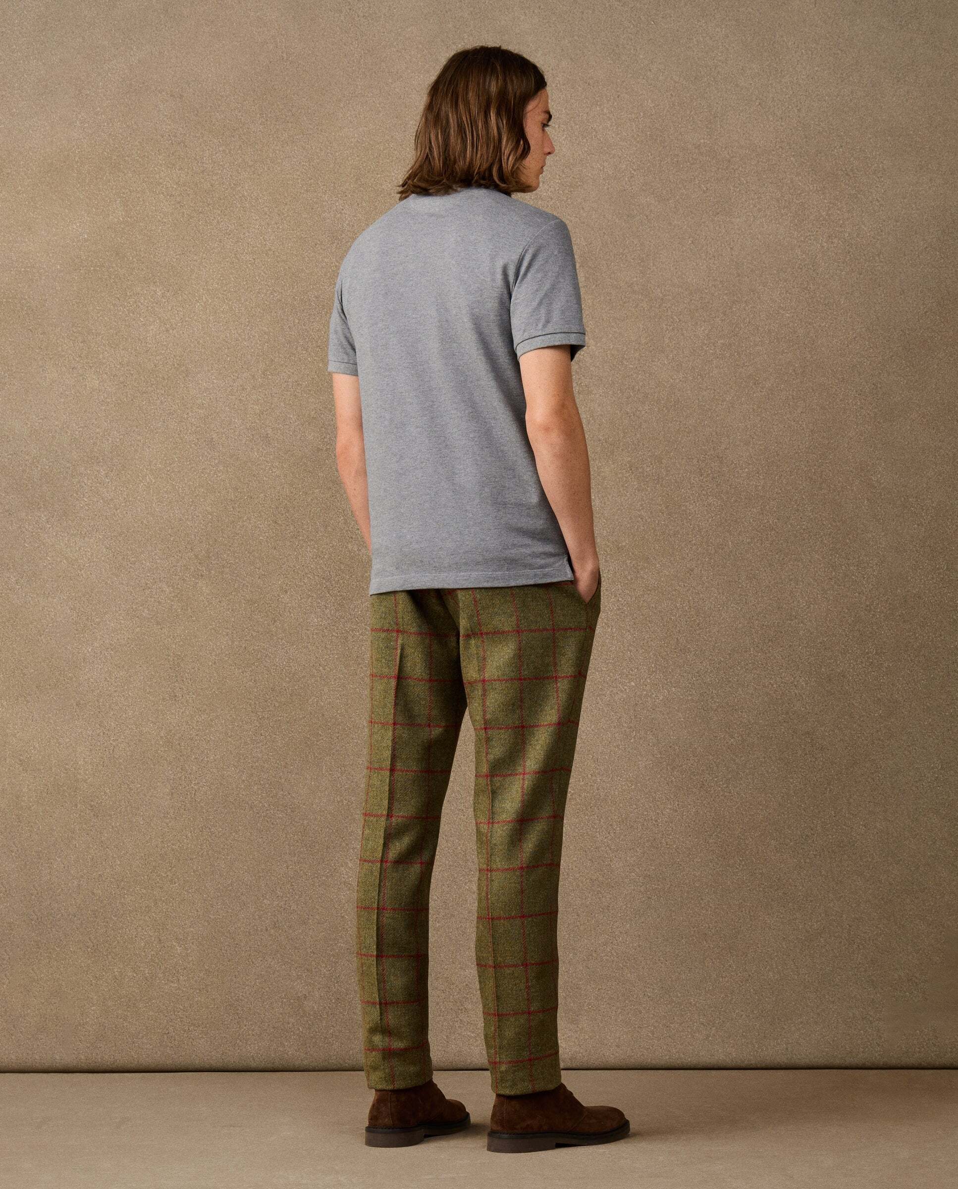 Polo de hombre manga corta con logo fit clásico - Hackett - Gris Gris-3