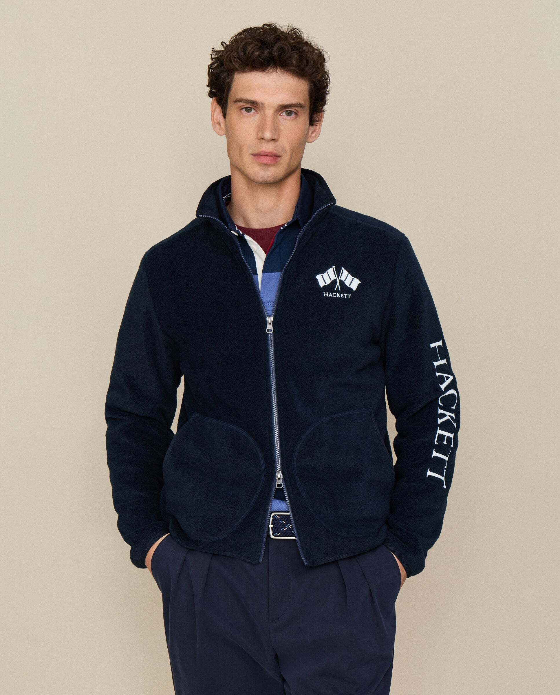Imagen 0 de Sudadera de hombre polar con cremallera completa lrc Azul