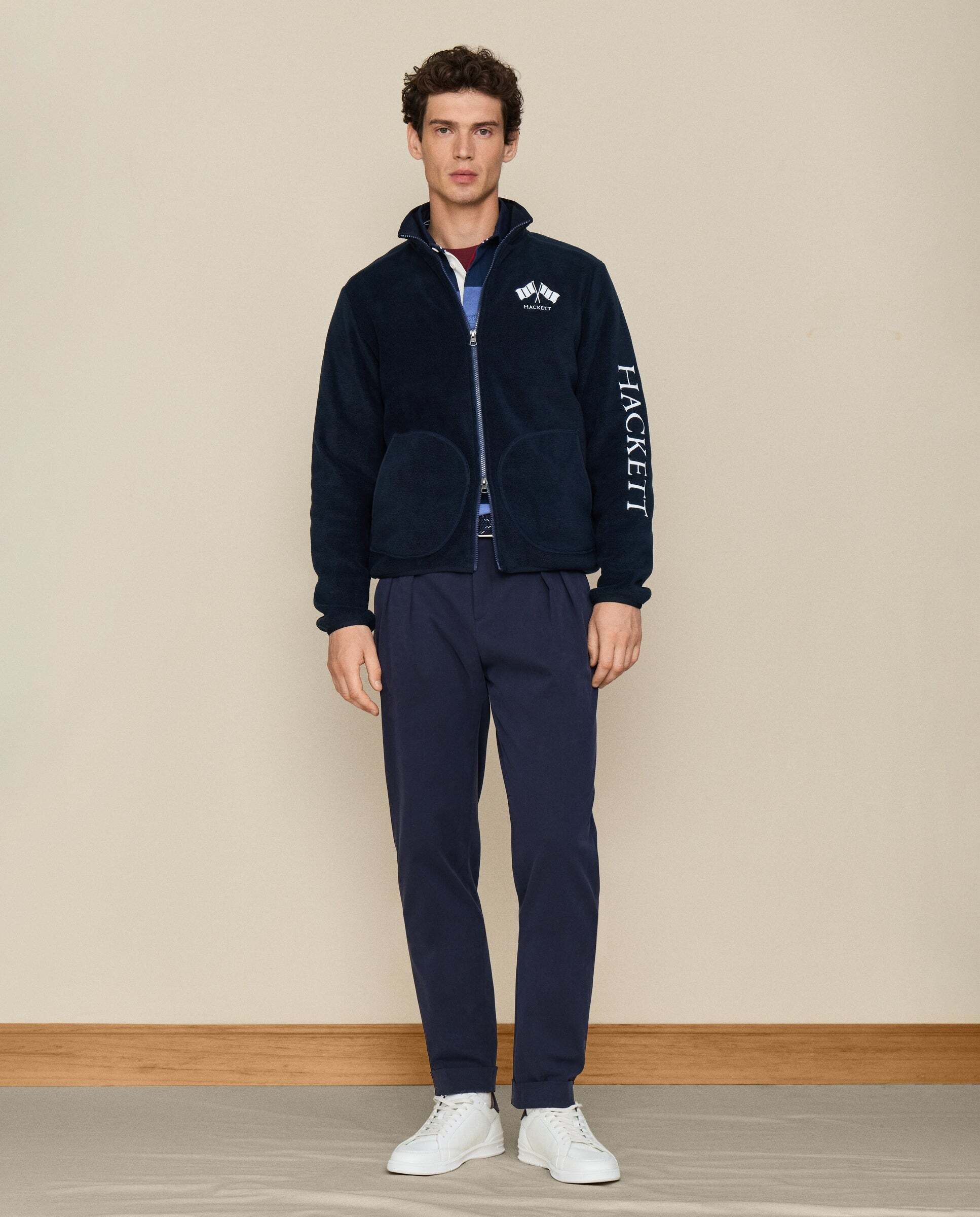 Sudadera de hombre polar con cremallera completa lrc - Hackett - Azul Azul-2