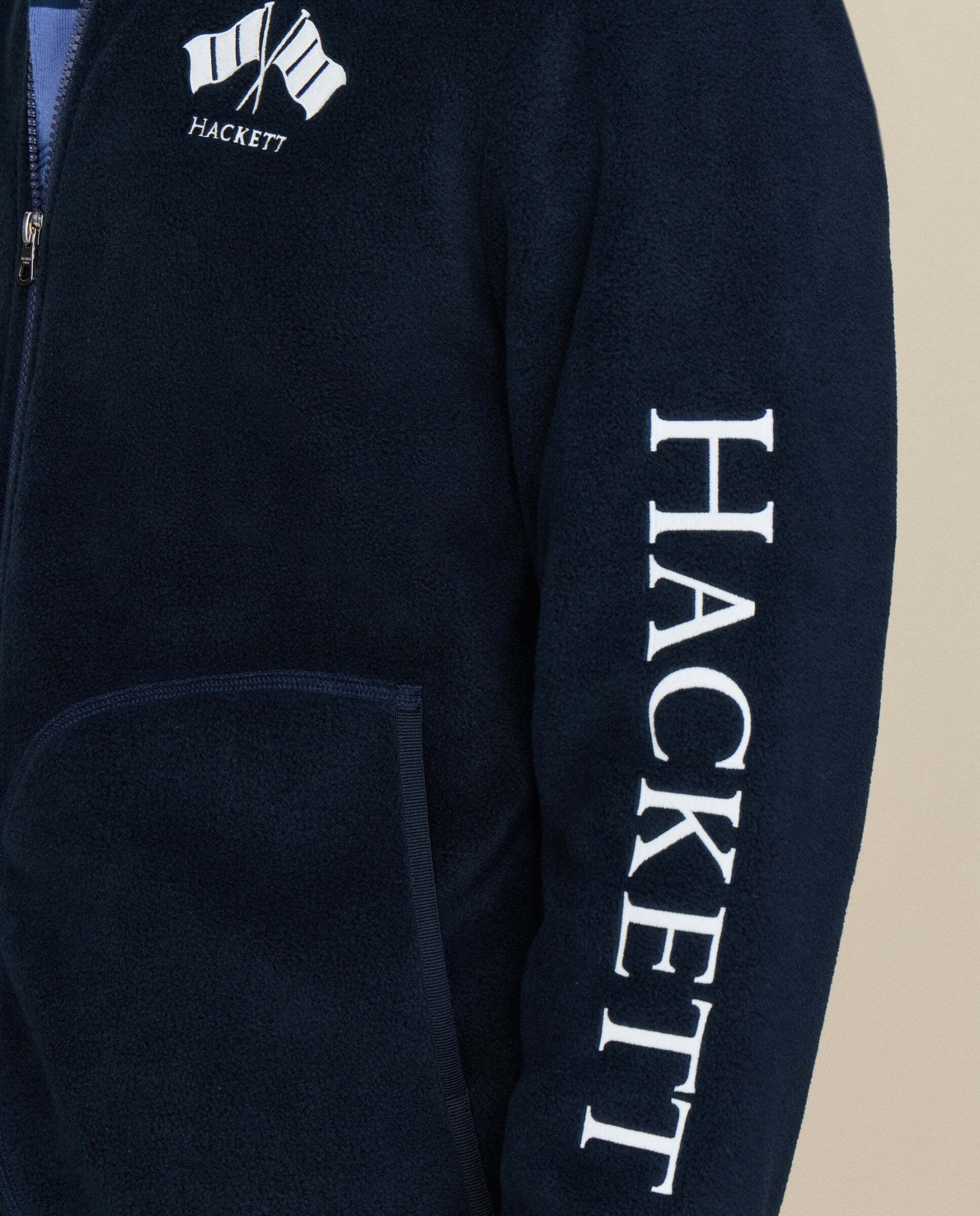 Sudadera de hombre polar con cremallera completa lrc - Hackett - Azul Azul-4