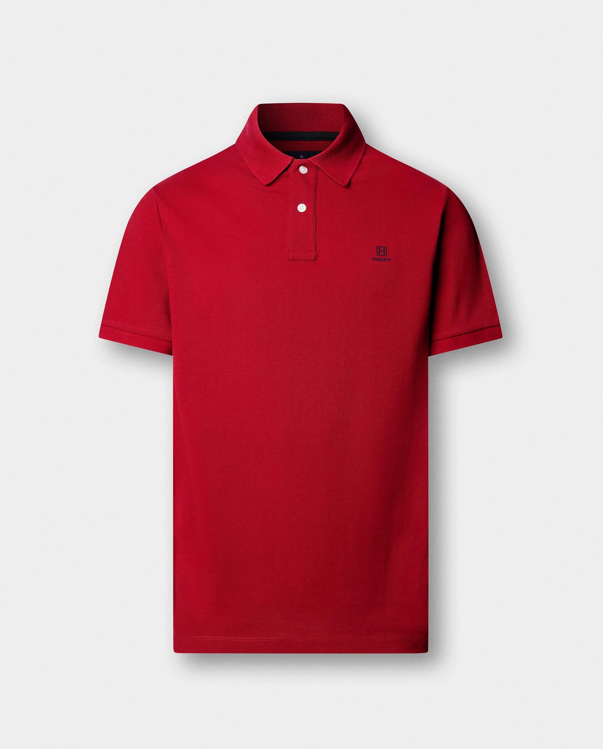 Polo de hombre manga corta con logo fit clásico - Hackett - Rojo Rojo-7