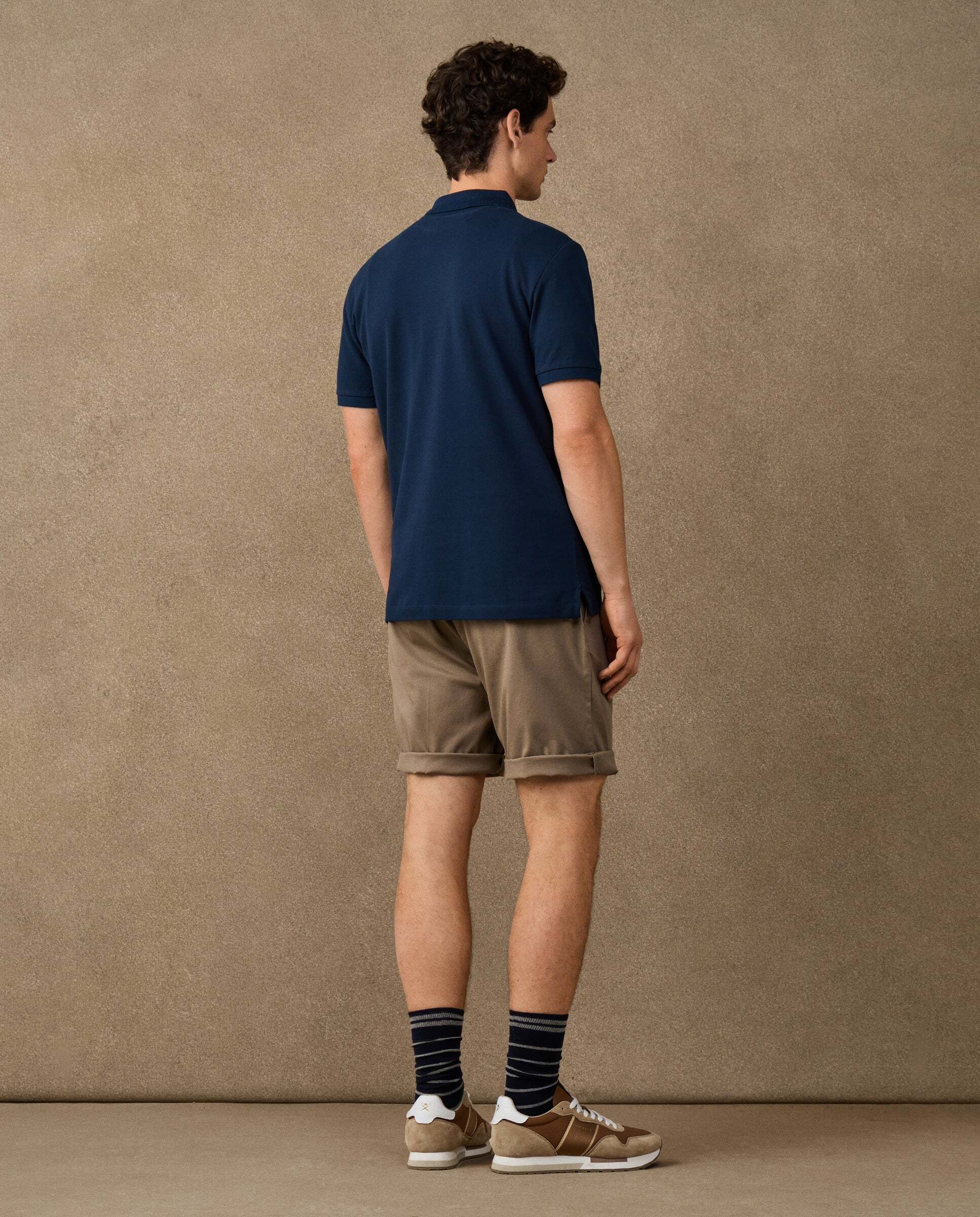 Polo de hombre manga corta con logo fit clásico - Hackett - Azul marino Azul marino-3