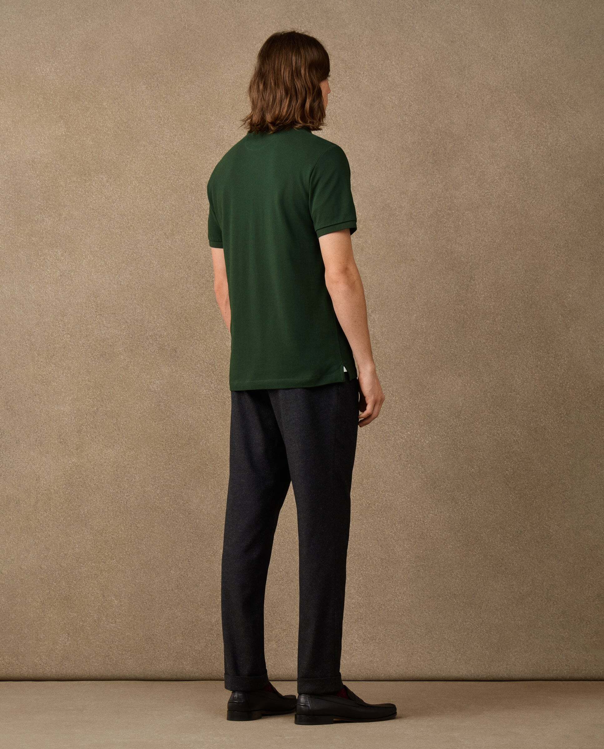 Polo de hombre manga corta con logo fit clásico - Hackett - Verde Verde-3