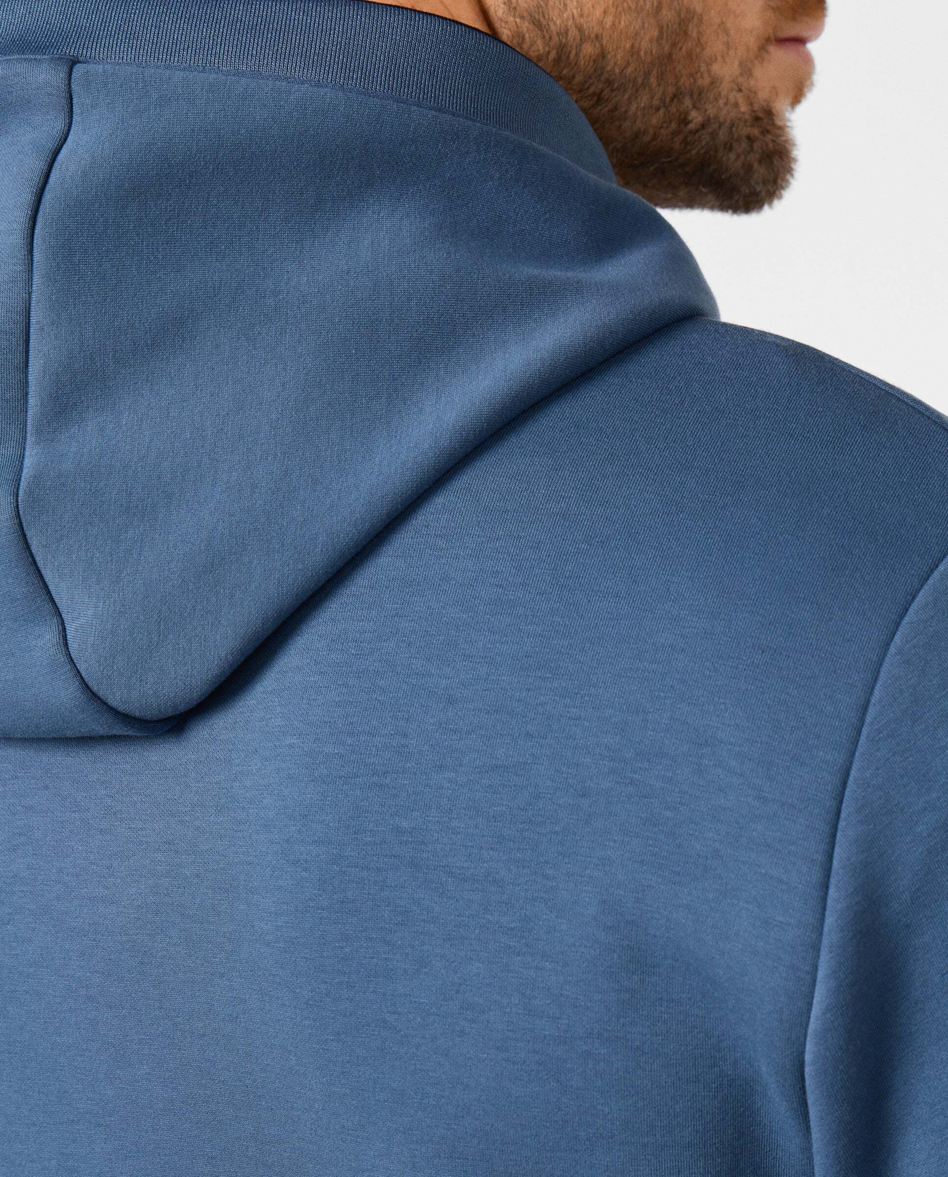Sudadera de hombre con capucha y logo - Hackett - Añil Añil-5